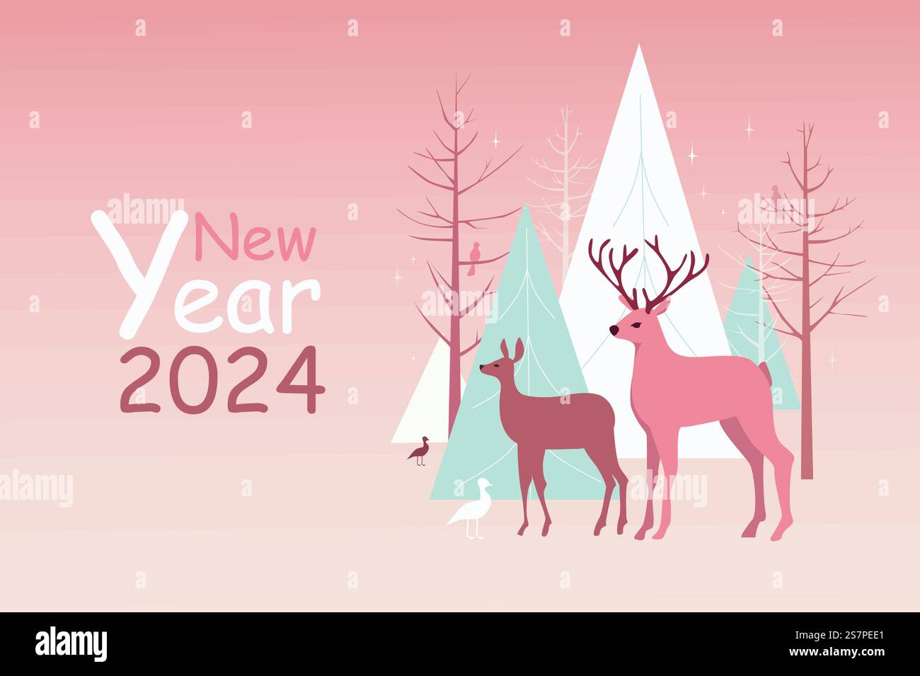 Modello di poster per le vacanze invernali con design piatto. Layout banner per Capodanno e Natale con alberi e abeti stagionali astratti, cervi, cervi, cervi, cervi, cervi, uccelli e neve. Illustrazione vettoriale. Illustrazione Vettoriale Modello di poster per le vacanze invernali con design piatto. Layout banner per Capodanno e Natale con alberi e abeti stagionali astratti, cervi, cervi, cervi, cervi, cervi, uccelli e neve. Illustrazione vettoriale. Illustrazione Vettoriale