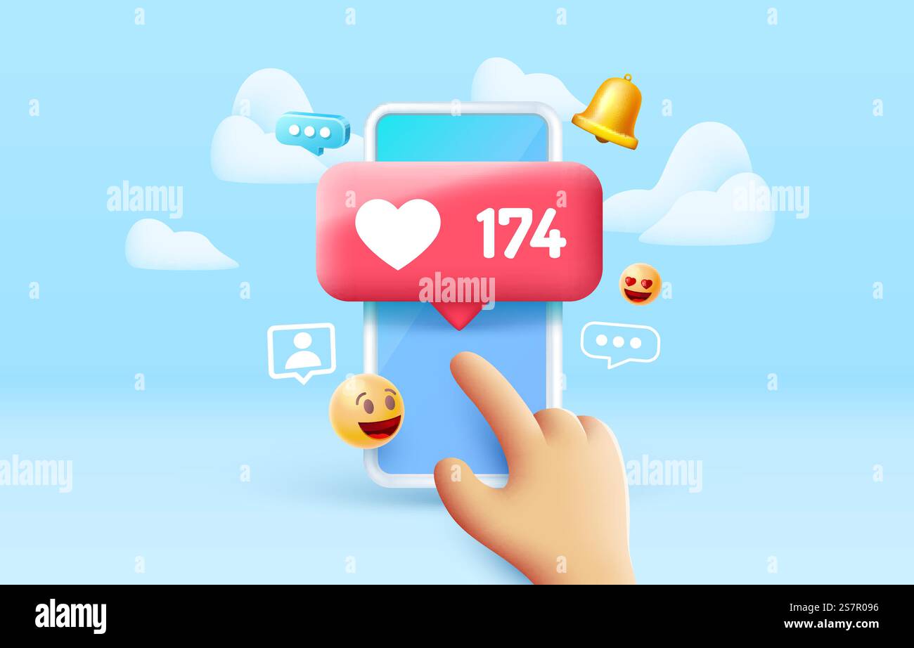 Mi piace questa, la comunicazione sui social network. Illustrazione vettoriale. Mi piace questa, la comunicazione sui social network. Vettore Illustrazione Vettoriale