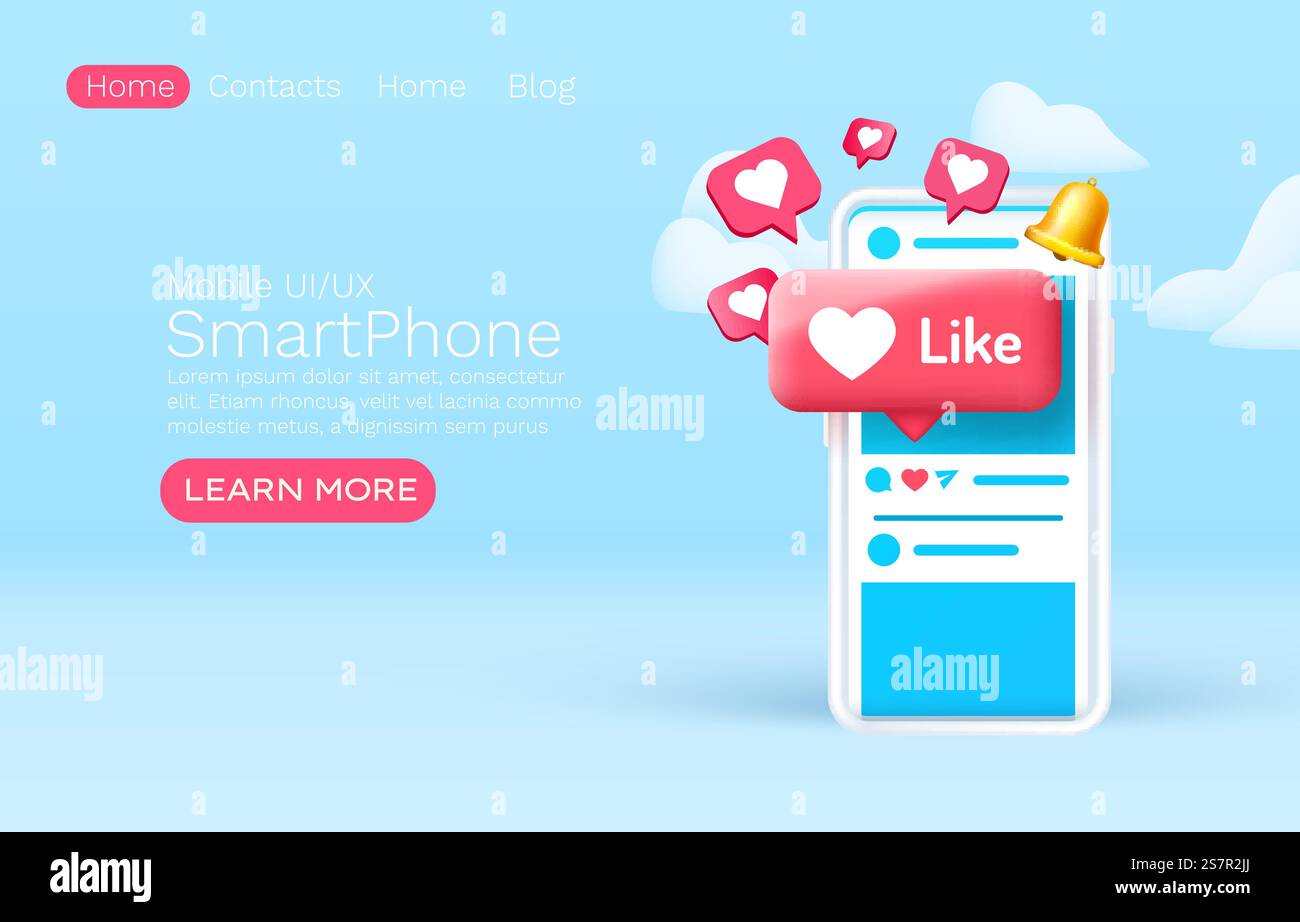 Mi piace, i social network per la comunicazione delle persone. Illustrazione vettoriale. Mi piace, i social network per la comunicazione delle persone. Vettore Illustrazione Vettoriale