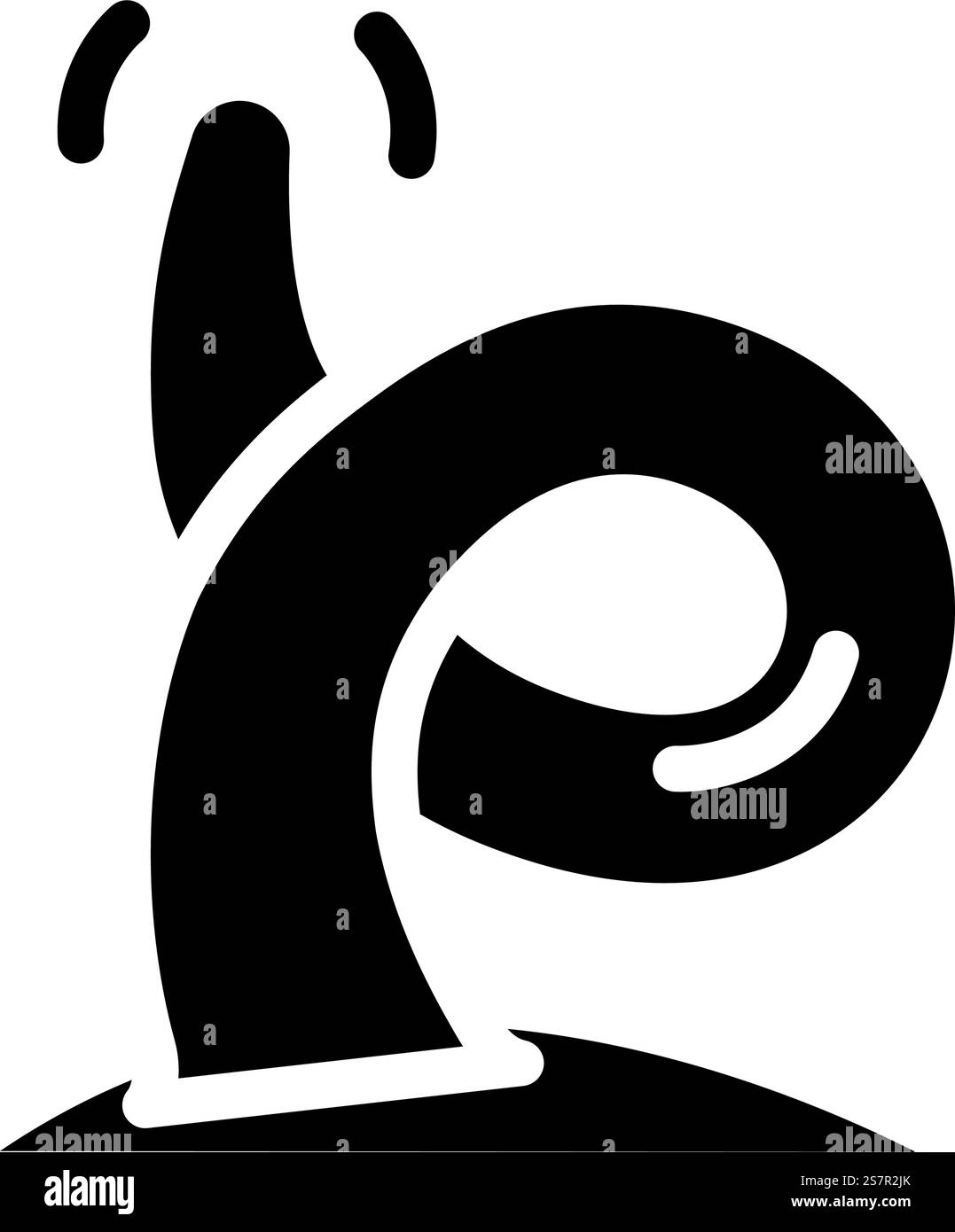 vettore dell'icona del glifo di maiale con coda arricciata. segno di maiale dalla coda arricciata. illustrazione del simbolo isolato. illustrazione vettoriale dell'icona del glifo del maiale con coda arricciata Illustrazione Vettoriale