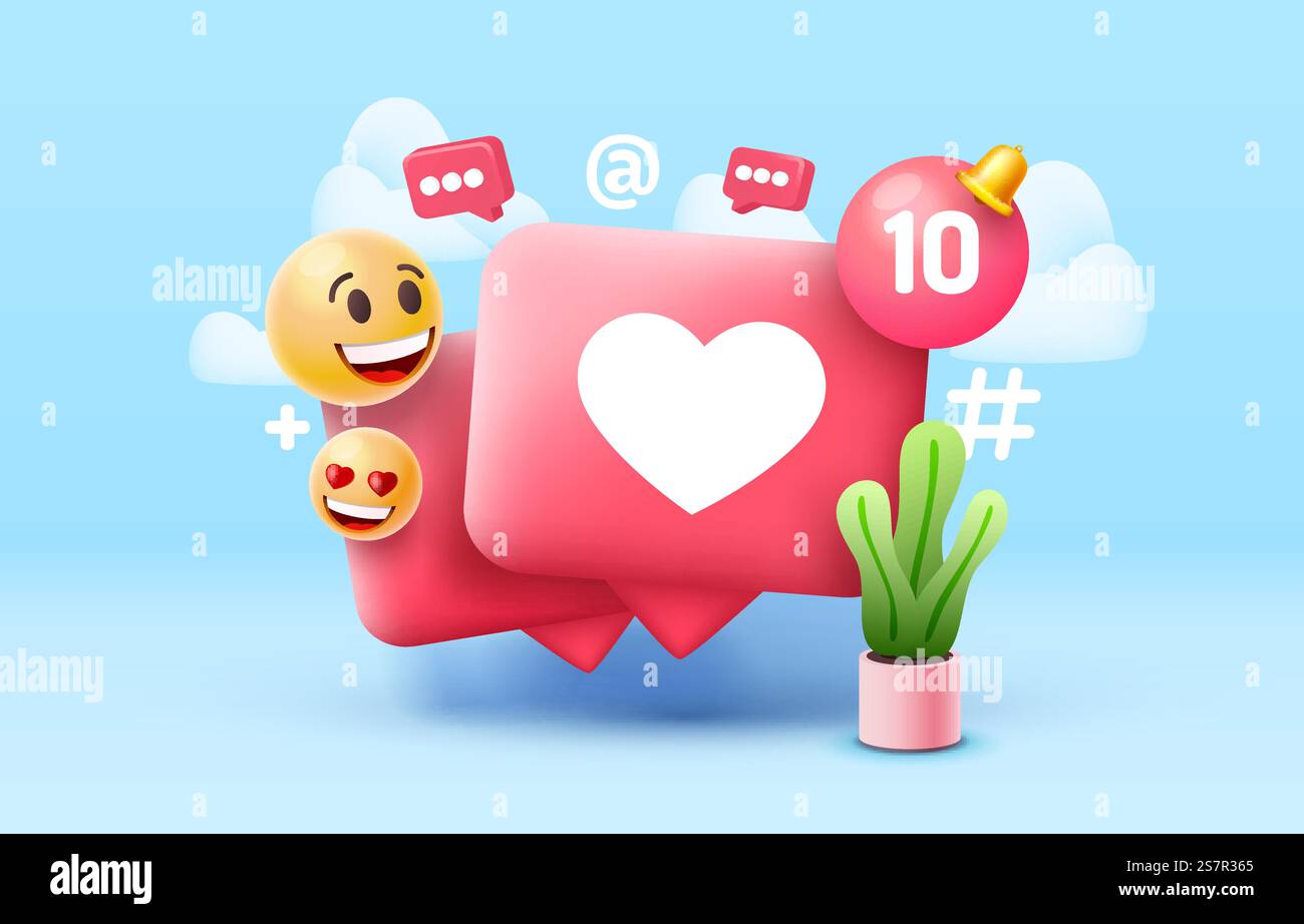 Mi piace, i social network per la comunicazione delle persone. Illustrazione vettoriale. Mi piace, i social network per la comunicazione delle persone. Vettore Illustrazione Vettoriale