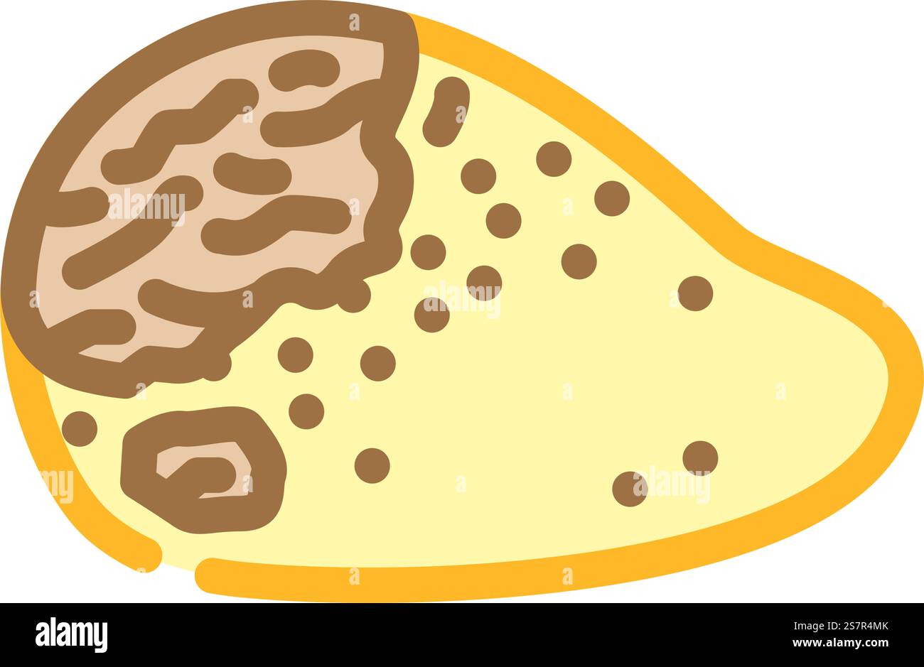 vettore icona colore cibo marcio mango. il mango marcisce il segno del cibo. illustrazione del simbolo isolato. illustrazione vettoriale dell'icona del colore degli alimenti marcio dei manghi Illustrazione Vettoriale
