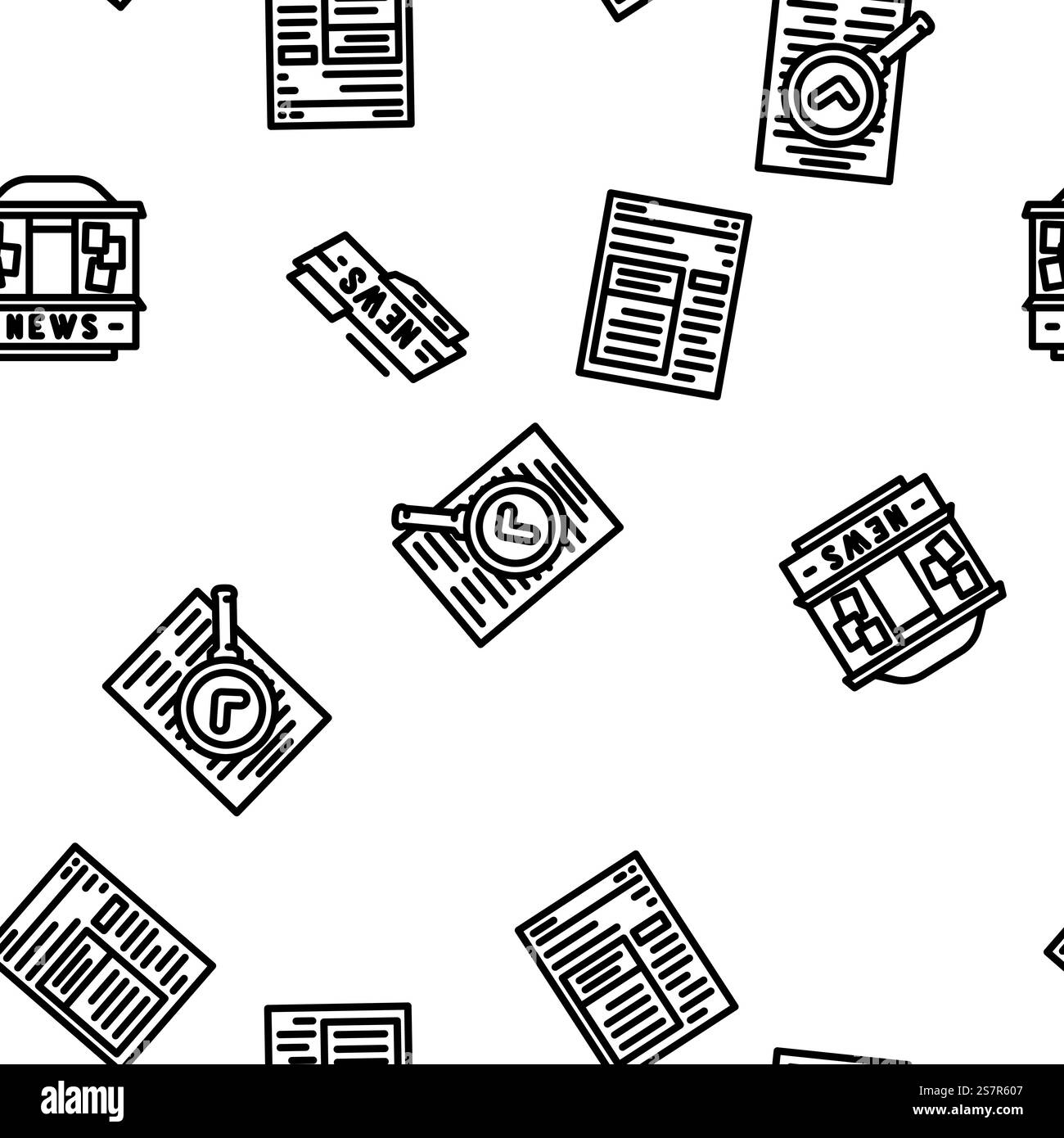 immagine sottile dello schermo dei media di notizie, vettoriale aziendale, modello uniforme. i media di notizie visualizzano il vettore aziendale in modo fluido Illustrazione Vettoriale