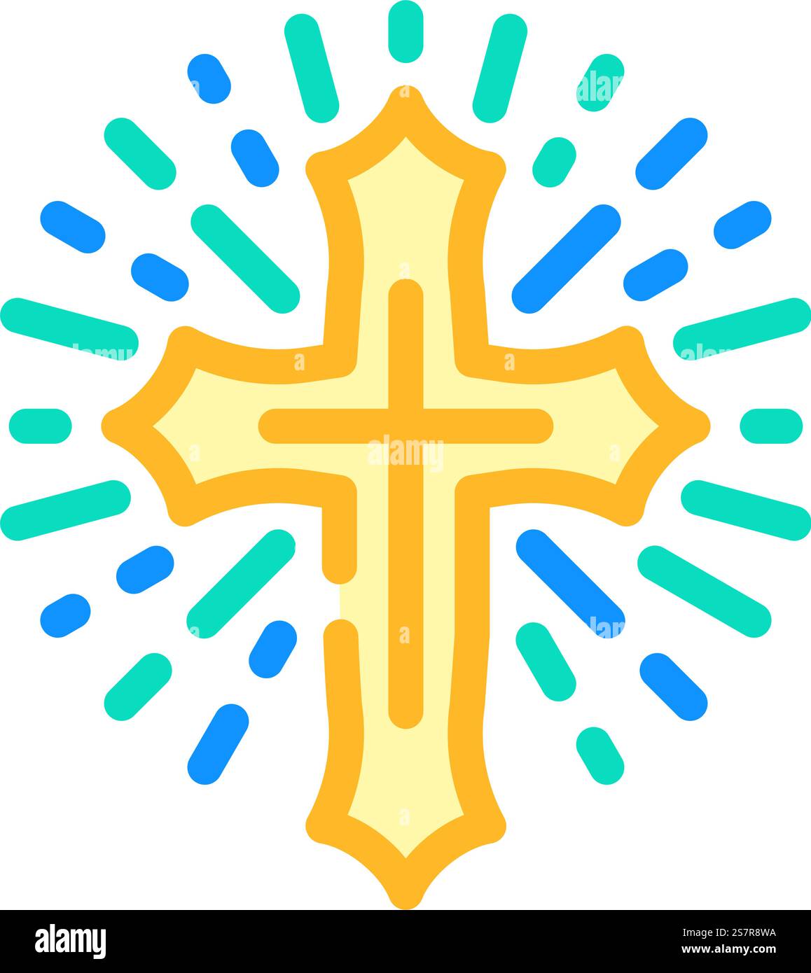 grafica del tatuaggio incrociato con icona vettoriale vintage. insegna vintage cross tattoo art. illustrazione del simbolo isolato. illustrazione vettoriale con icone a colori vintage Illustrazione Vettoriale