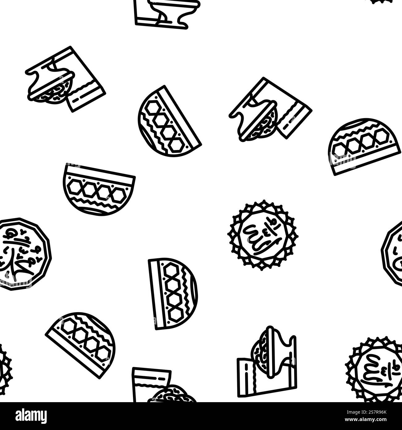 islam ramadan musulmano modello vettoriale senza cuciture illustrazione a linee sottili. islam ramadan musulmano vettore senza soluzione di continuità Illustrazione Vettoriale