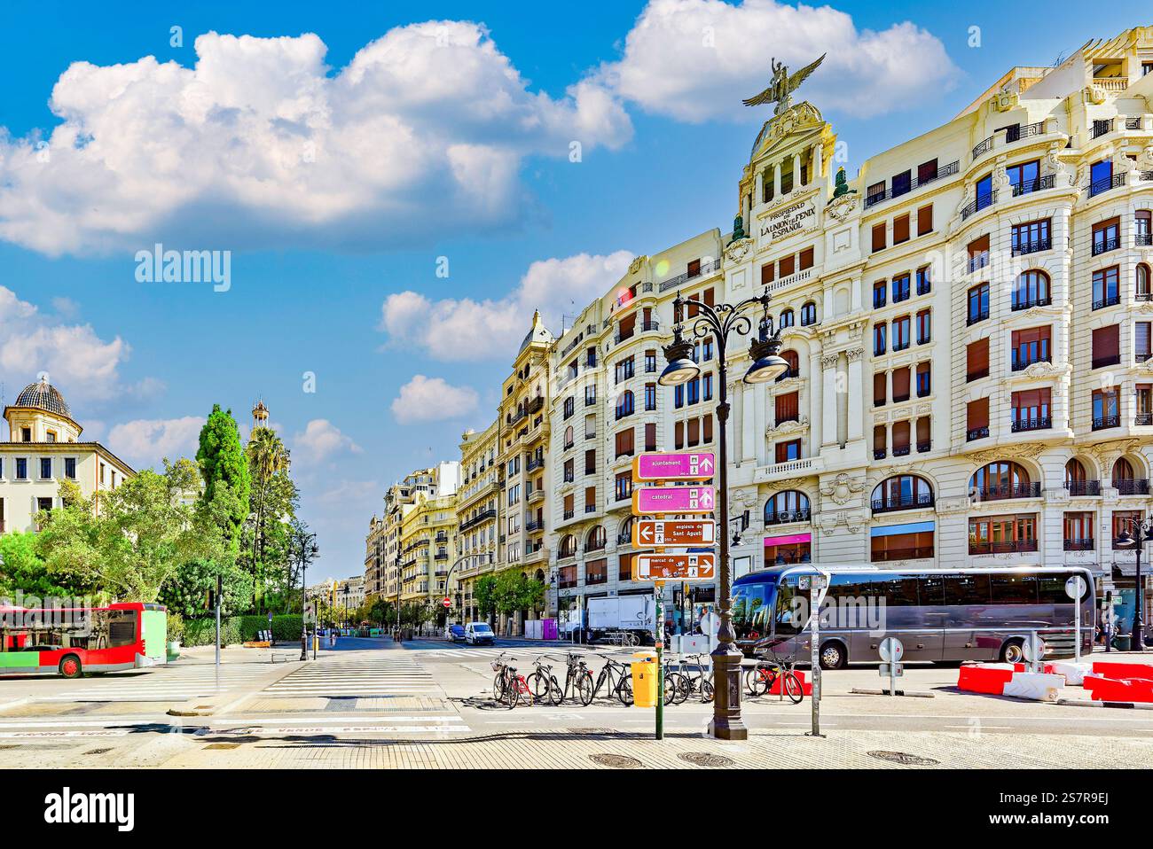 Spagna. Vedute urbane-paesaggi la terza città più grande della Spagna è Valencia. Foto Stock