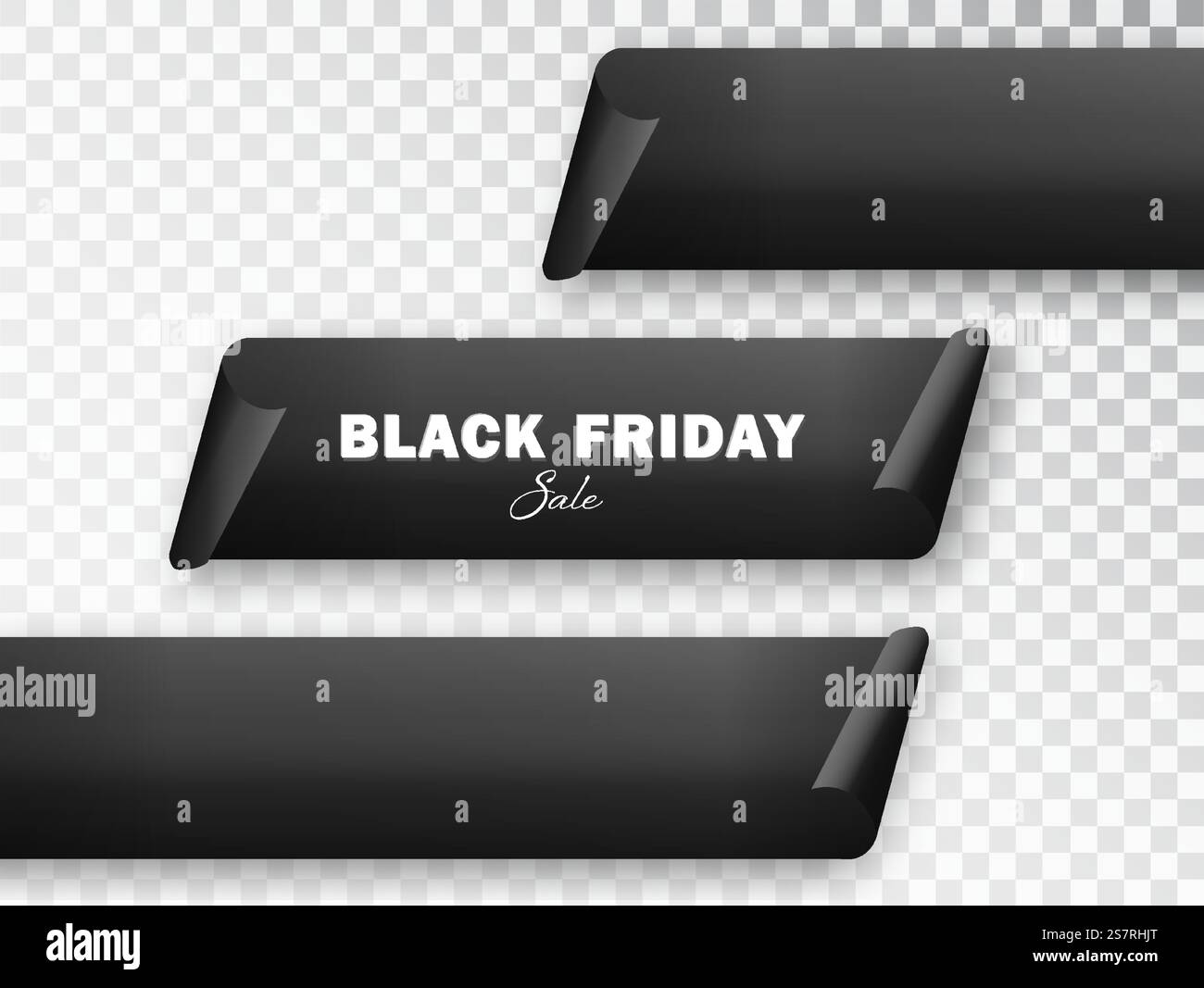 Collezione isolata di banner a nastro in vendita per il Black Friday e listini prezzi vettoriali. Collezione isolata di banner a nastro in vendita per il Black Friday e listini prezzi vettoriali. Illustrazione Vettoriale