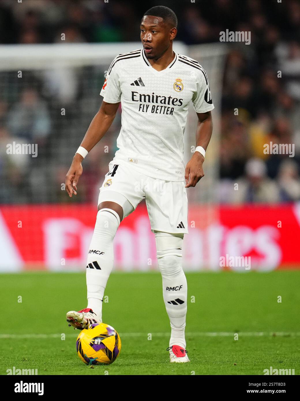 Madrid, Spagna. 20 gennaio 2025. David Alaba del Real Madrid durante la partita della Liga EA Sports tra Real Madrid e UD Las Palmas giocata allo stadio Santiago Bernabeu il 19 gennaio 2025 a Madrid, Spagna. (Foto di Bagu Blanco/PRESSINPHOTO) credito: PRESSINPHOTO SPORTS AGENCY/Alamy Live News Foto Stock