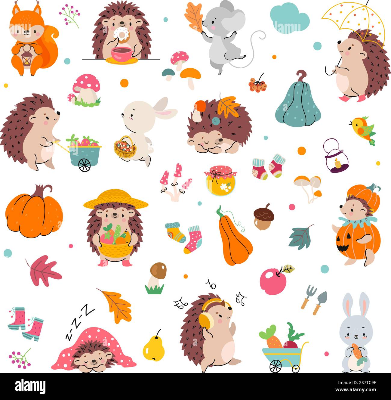 Ciao elementi autunnali. Funghi cartoni animati, zucca e animali. Hedgehog, coniglio e volpe carina. Tempo di raccolta, caldo autunno, fermento vettoriale vibrante di conigli e volpi, funghi o ricci. Ciao elementi autunnali. Funghi cartoni animati, zucca e animali. Hedgehog, coniglio e volpe carina. Tempo di raccolta, caldo autunno innevato fervore vettoriale Illustrazione Vettoriale Ciao elementi autunnali. Funghi cartoni animati, zucca e animali. Hedgehog, coniglio e volpe carina. Tempo di raccolta, caldo autunno, fermento vettoriale vibrante di conigli e volpi, funghi o ricci. Ciao elementi autunnali. Funghi cartoni animati, zucca e animali. Hedgehog, coniglio e volpe carina. Tempo di raccolta, caldo autunno innevato fervore vettoriale Illustrazione Vettoriale
