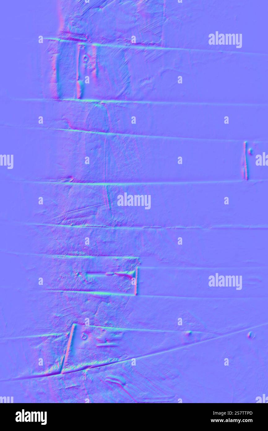 Sfondo con piastre in acciaio nella mappa normale Foto Stock