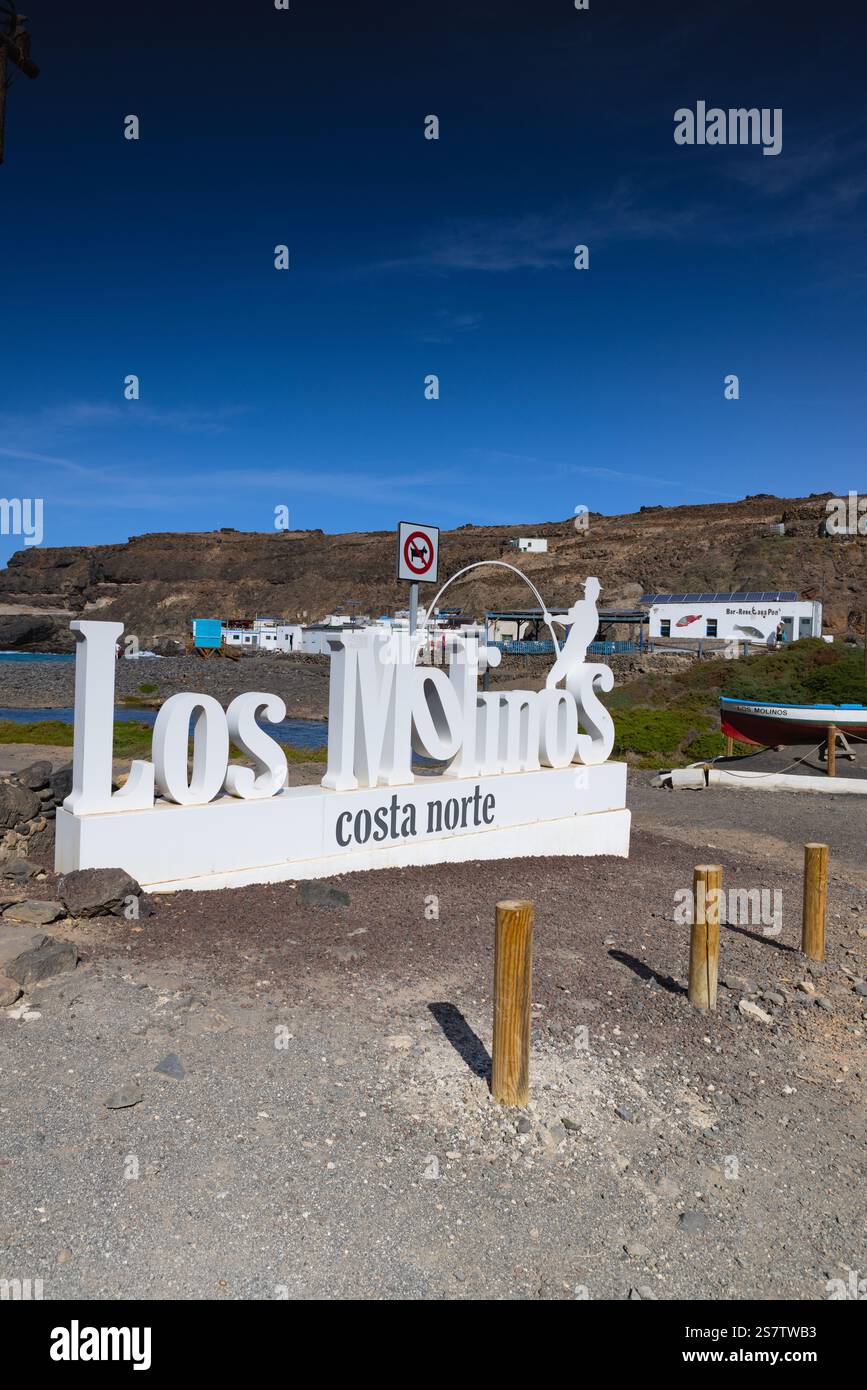Il villaggio di Los Molinos, sulla splendida costa, Lanzarote, Spagna Foto Stock