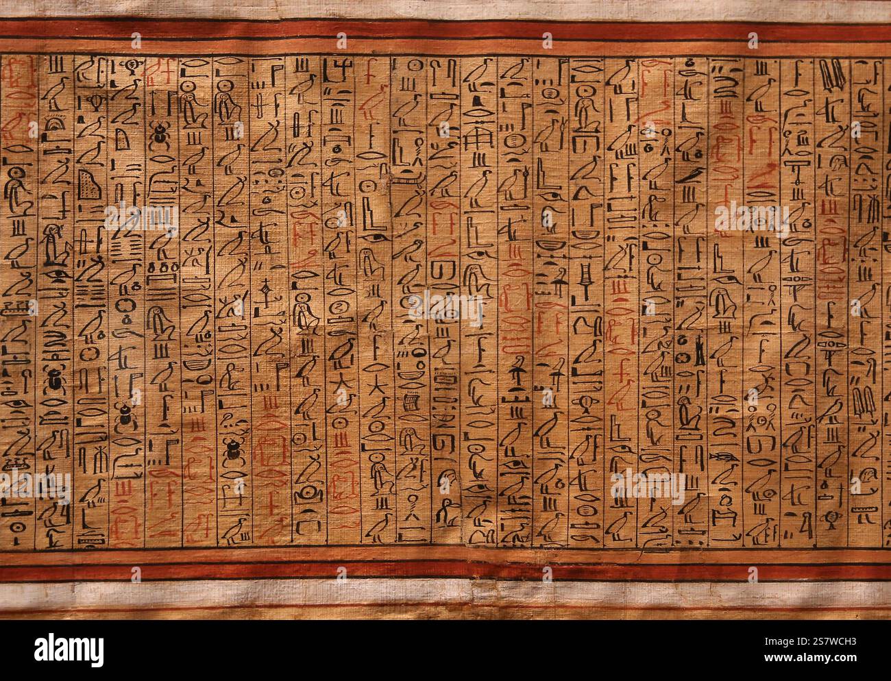 "Libro dei morti di Kha". Papiro. Deir el-Medina, West Thebes. Nuovo Regno, (XVIII dinastia).ca. 1386-1349 Foto Stock