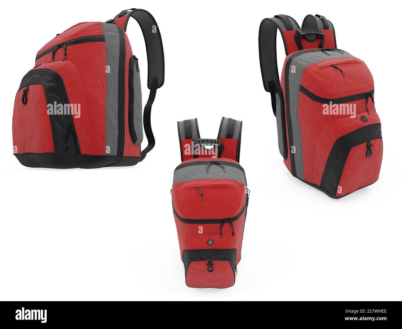 Raccolta isolati di borsette su sfondo bianco Foto Stock