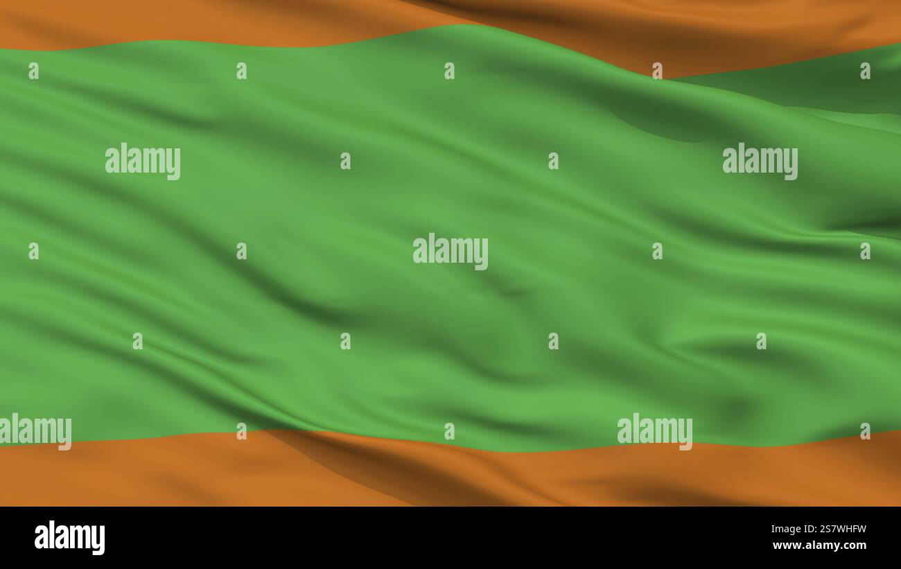 Envigado City Flag, Country Colombia, Antioquia Department, Closeup View, 3D Rendering Foto Stock
