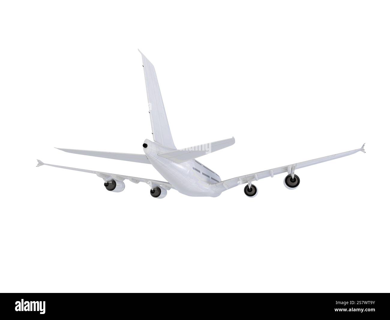 Un grande aereo isolato su uno sfondo bianco Foto Stock