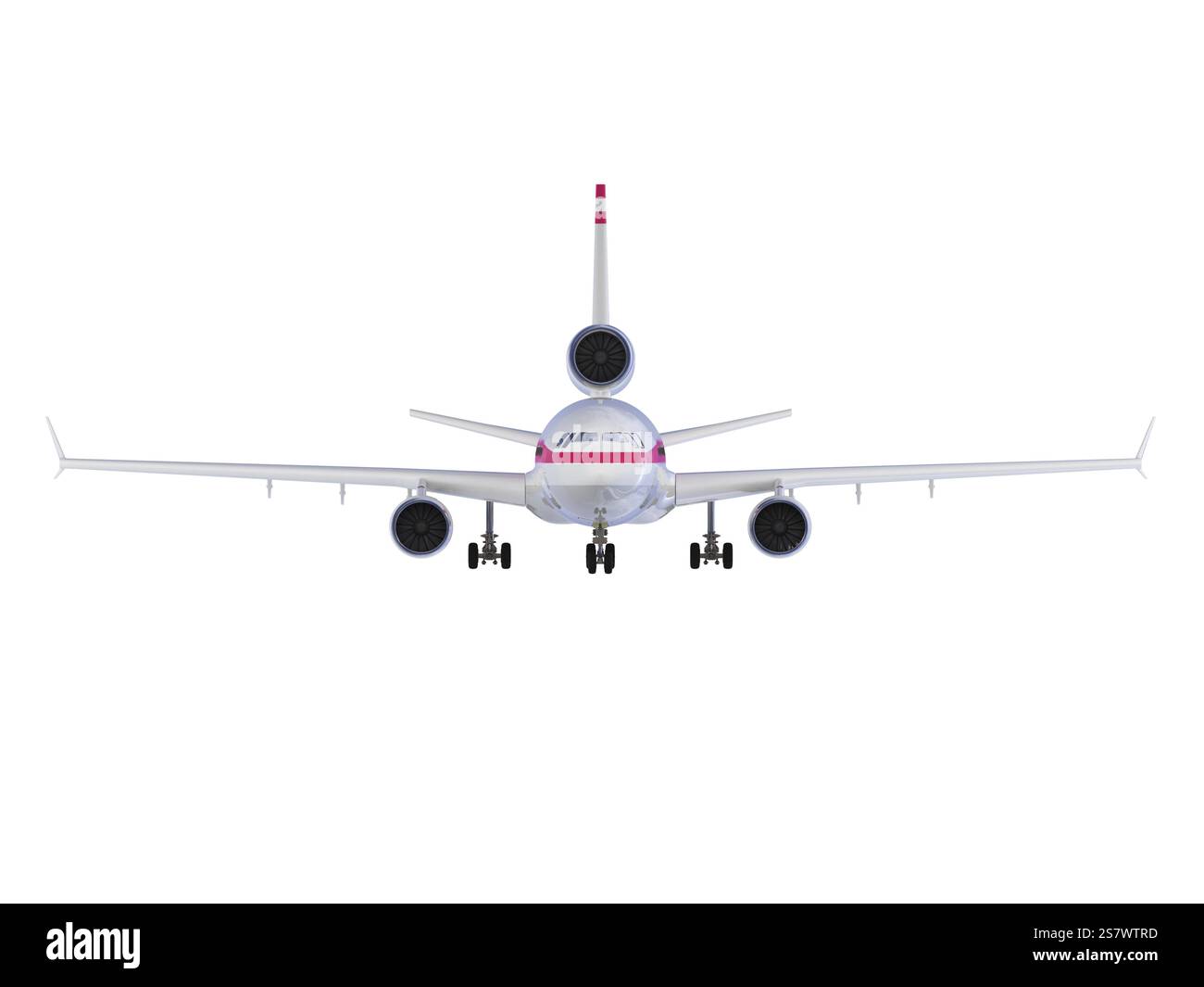 Aereo isolato su sfondo bianco Foto Stock