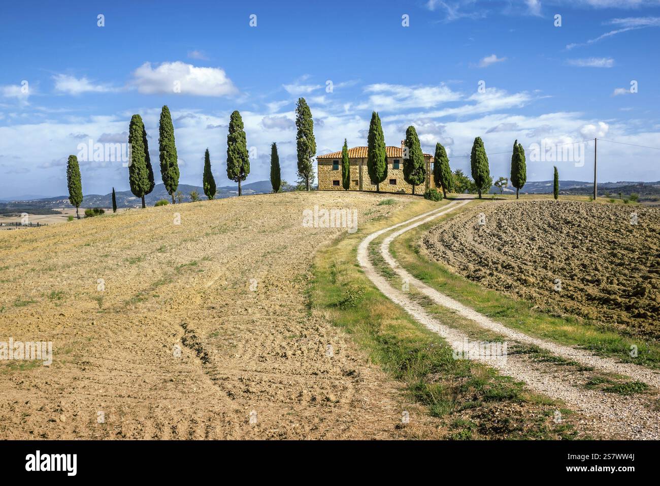 Una immagine di una bella casa in Toscana Italia Foto Stock