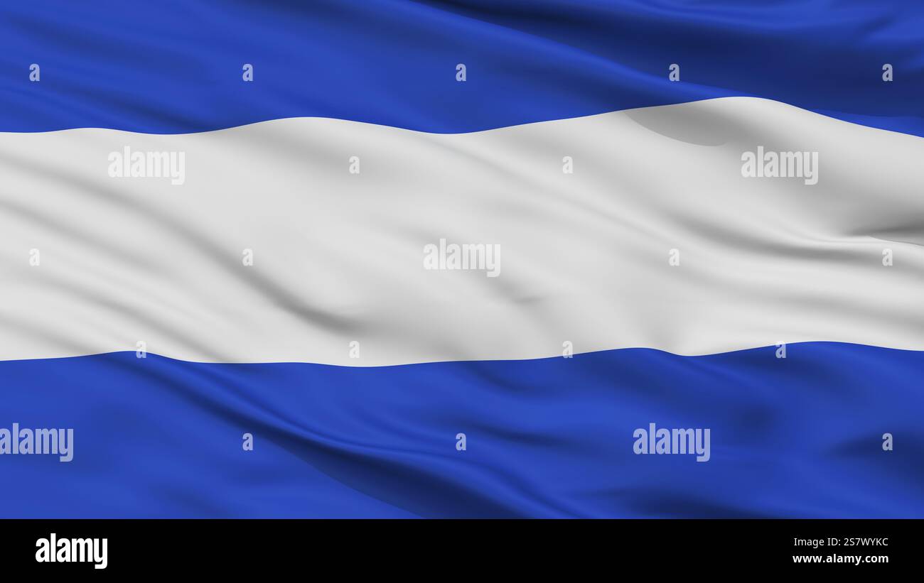 Almelo Outline City Flag, Country Netherlands, Vista ravvicinata, rappresentazione 3D. Foto Stock
