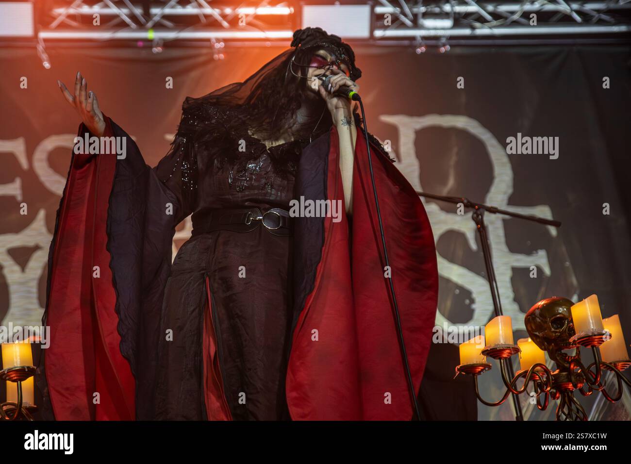 Zagabria, Croazia, 19. 01. 2025. - I Fleshgod Apocalypse una band death metal sinfonica italiana che si esibisce a Zagabria, Croazia Foto Stock