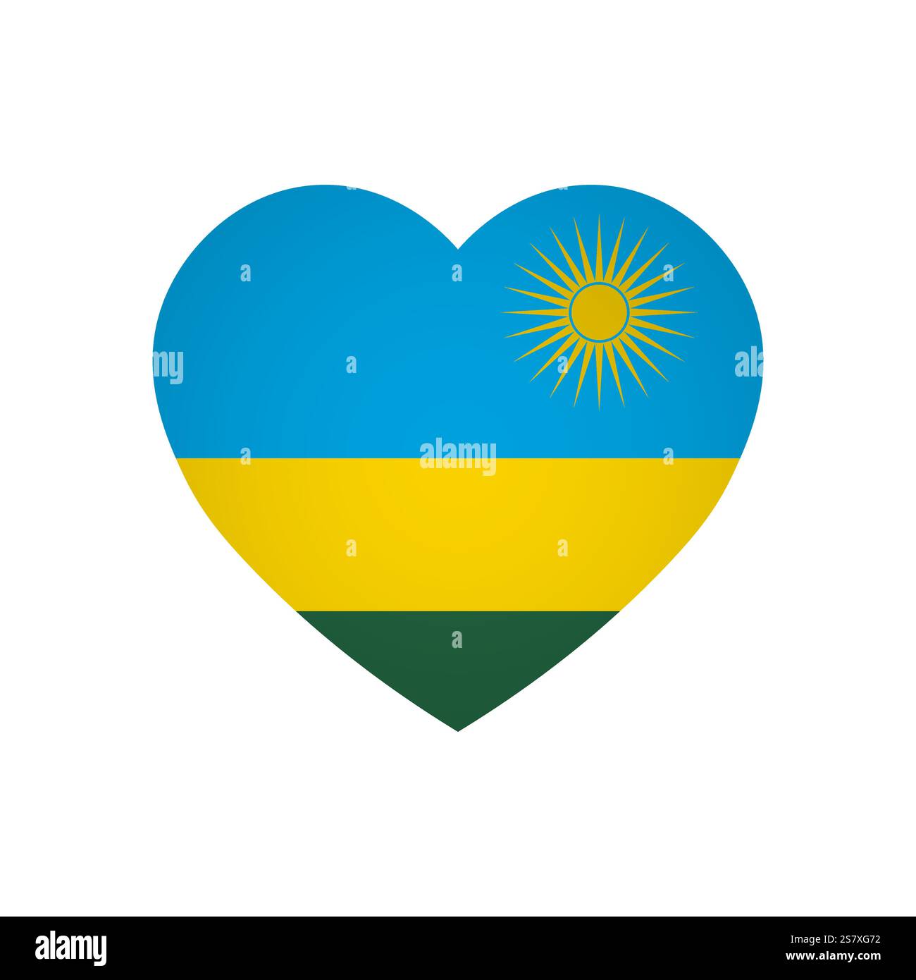 Bandiera del Ruanda - bandiera colorata rettangolare che rappresenta un'identità e un patrimonio culturale del paese. L'essenza dell'orgoglio nazionale e dell'unità. Attaccata dagli angoli di un album di carta Illustrazione Vettoriale