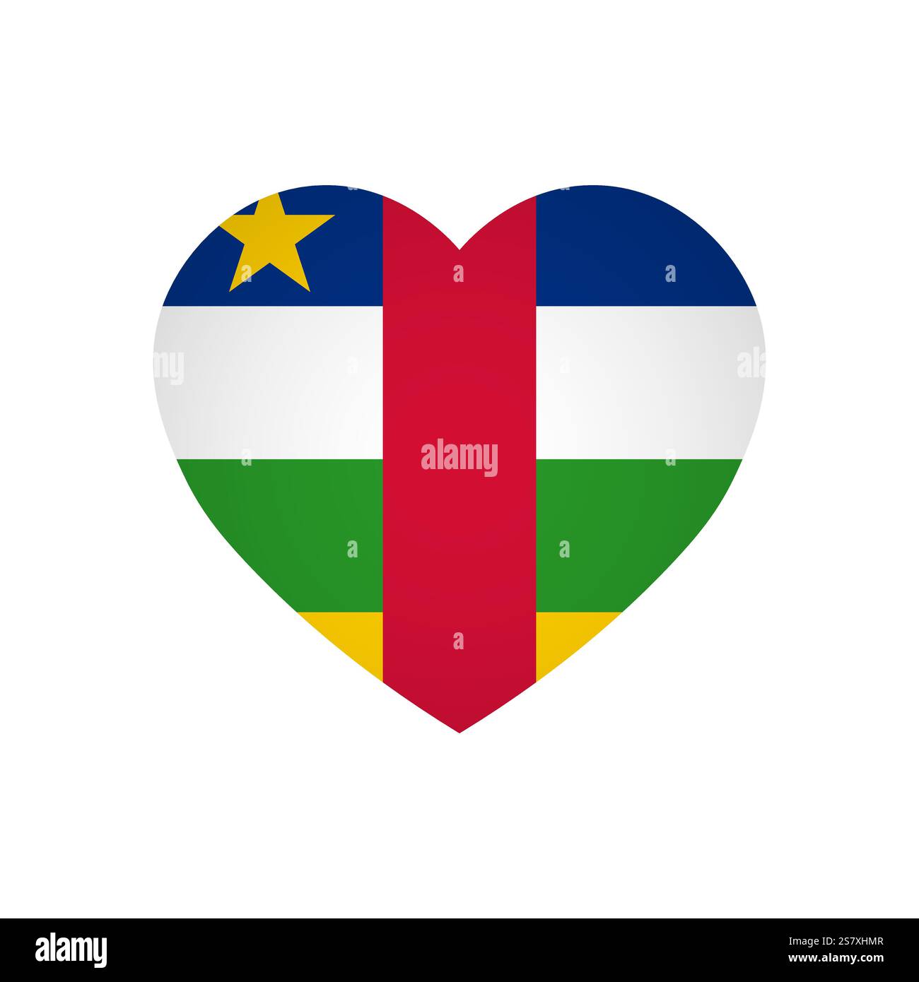 Bandiera della Repubblica Centrafricana - bandiera colorata rettangolare che rappresenta un'identità e un patrimonio culturale del paese. L'essenza dell'orgoglio nazionale e dell'unità. Attaccata dagli angoli di un album di carta Illustrazione Vettoriale