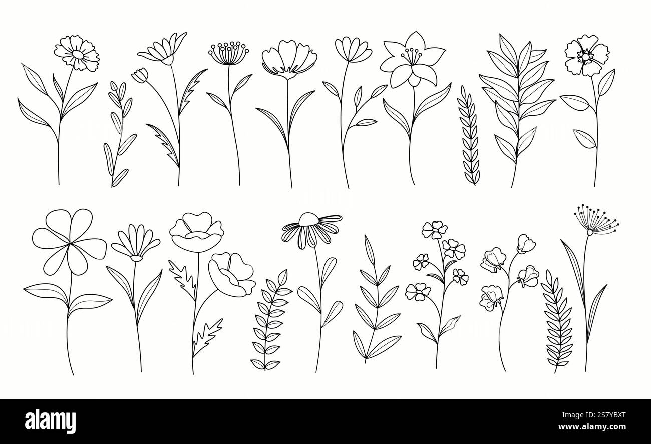 Set di clip per disegno silhouette Flamingo. Collezione estiva di clip art con icone di uccello flamingo per logo e illustrazioni vettoriali con elementi tropicali. Illustrazione Vettoriale