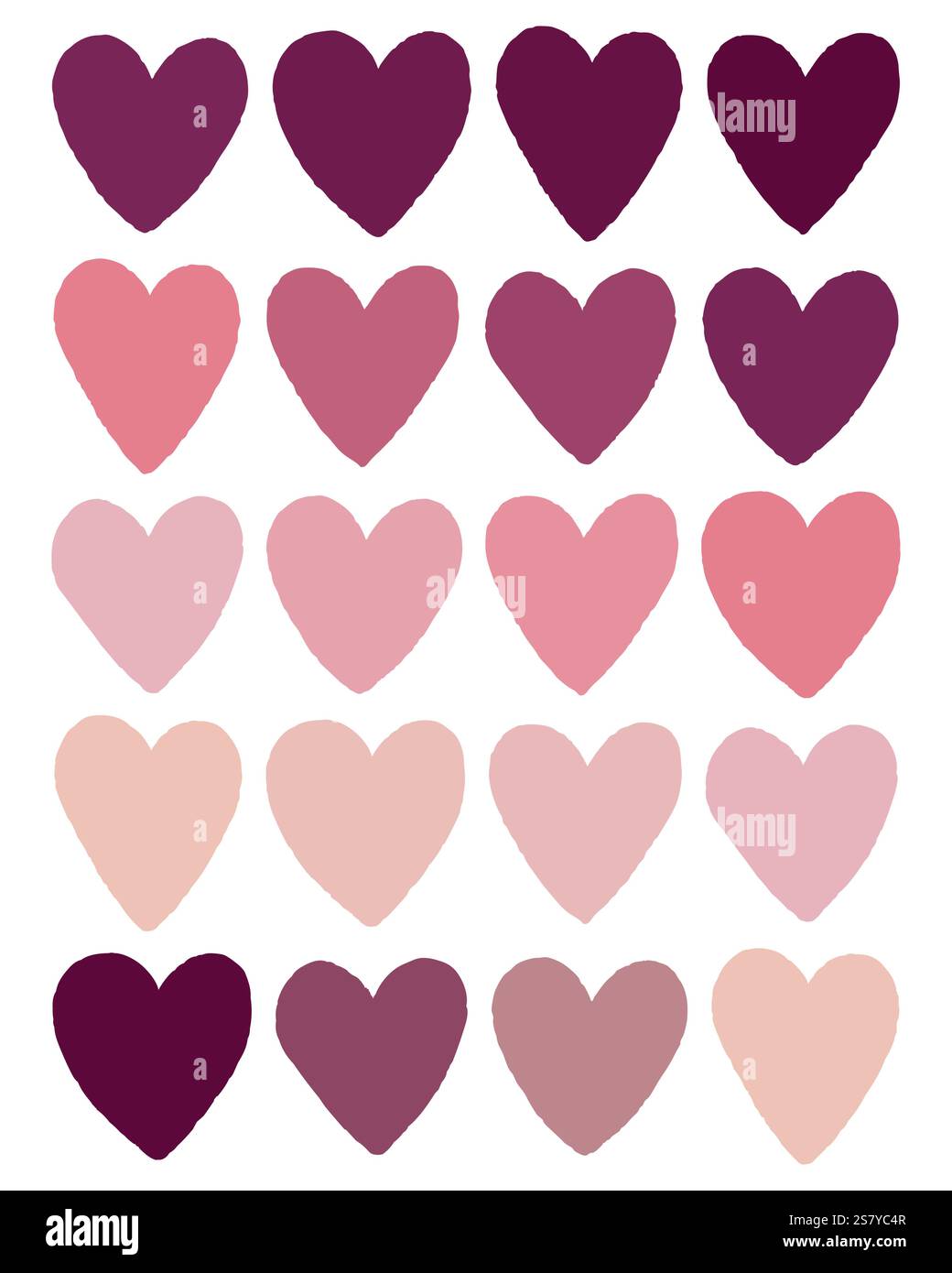 Love Heart pattern illustrazione. Simpatico sfondo romantico. Texture per le festività di San Valentino, design romantico per matrimoni Illustrazione Vettoriale