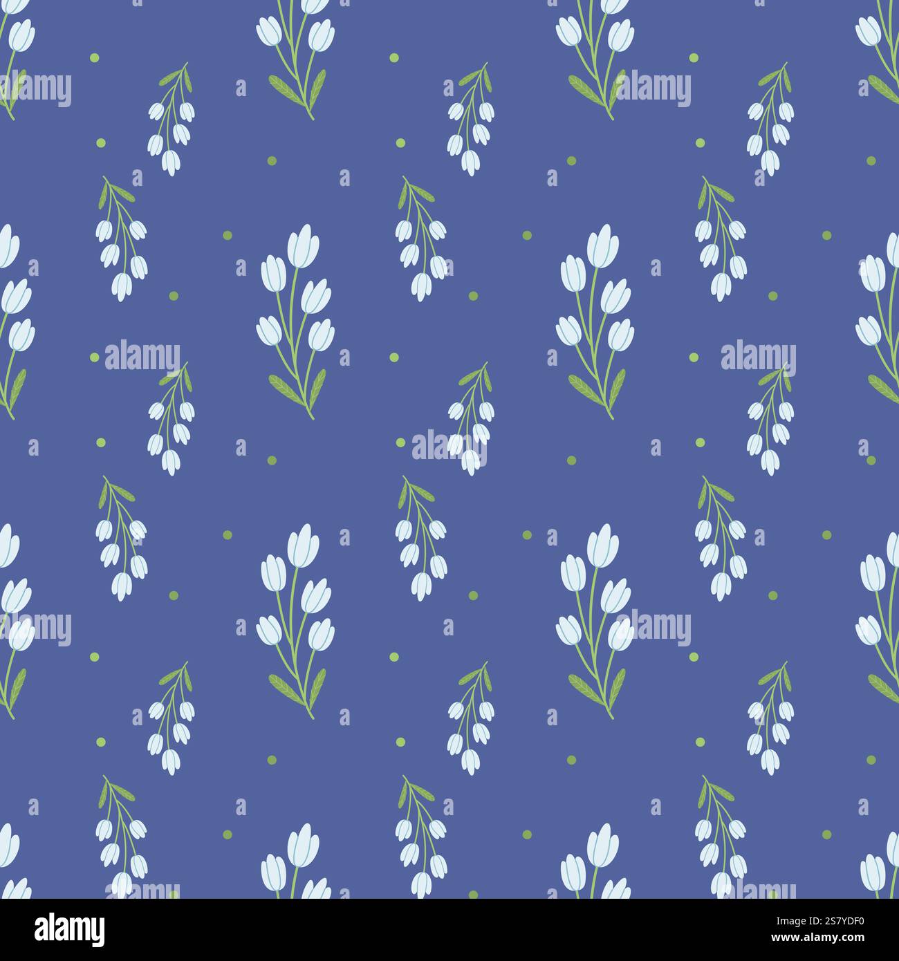 Motivo floreale disegnato a mano alla moda per bambini. Illustrazione vettoriale Illustrazione Vettoriale