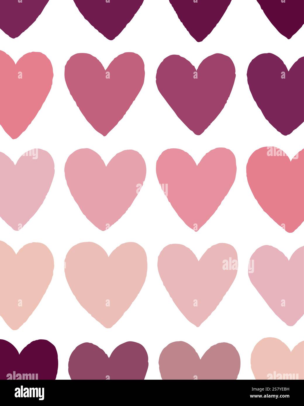 Love Heart pattern illustrazione. Simpatico sfondo romantico. Texture per le festività di San Valentino, design romantico per matrimoni Illustrazione Vettoriale