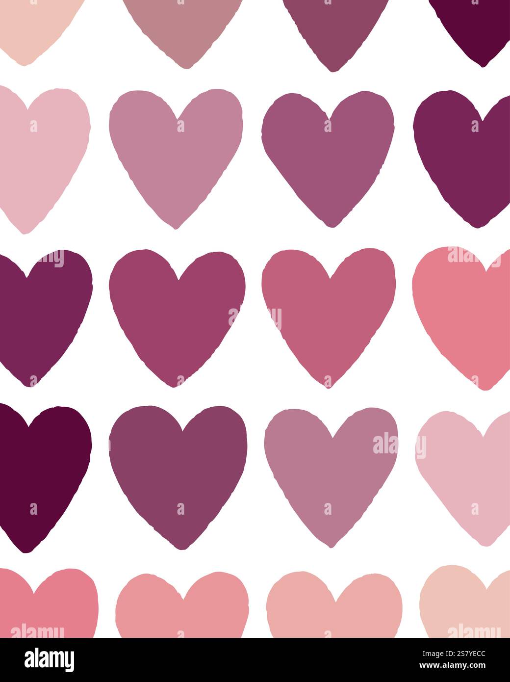 Love Heart pattern illustrazione. Simpatico sfondo romantico. Texture per le festività di San Valentino, design romantico per matrimoni Illustrazione Vettoriale