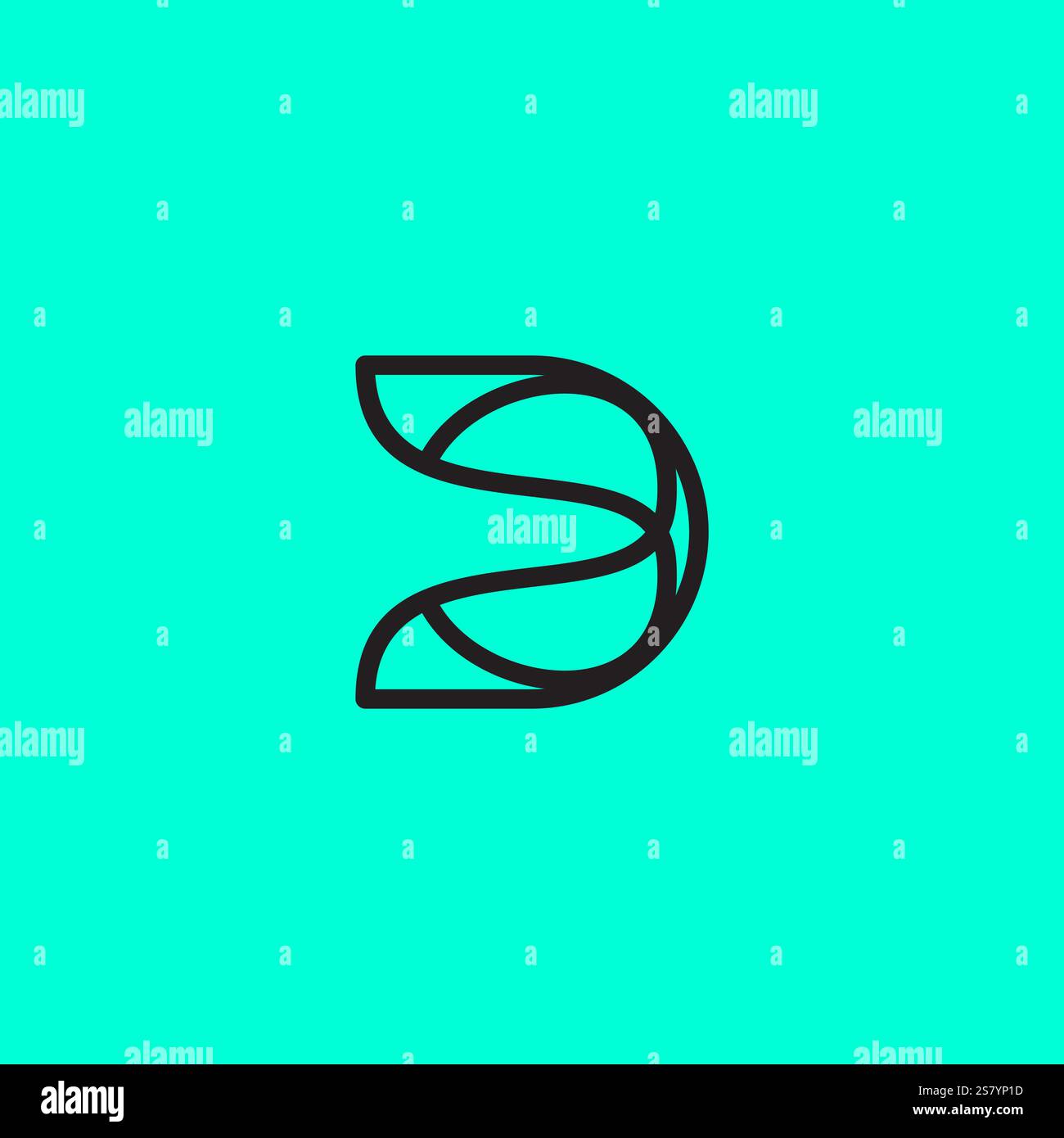 Modello logo D Line. Icona lettera D. Illustrazione Vettoriale