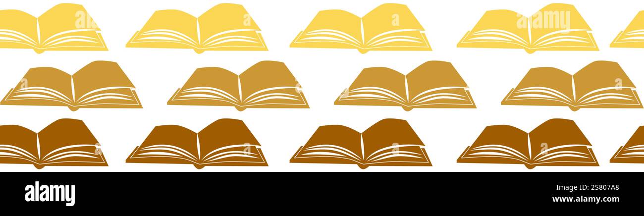 Bordo orizzontale, imposta magia e cielo senza cuciture, con elementi magici simboli del tema stregoneria Illustrazione Vettoriale