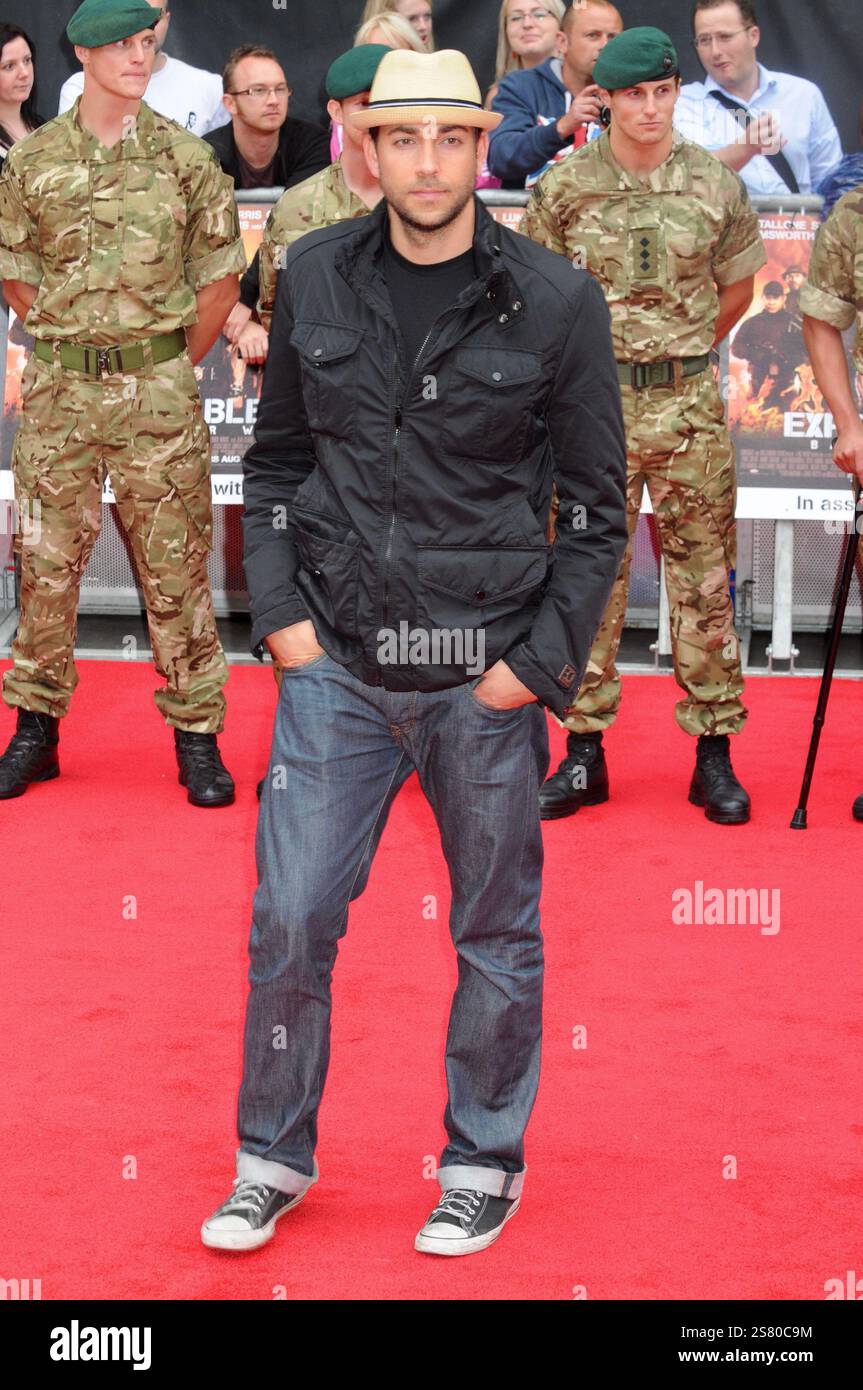 Zachary Levi, Expendables 2 UK Premiere, Empire Leicester Square, Londra, Regno Unito Foto Stock