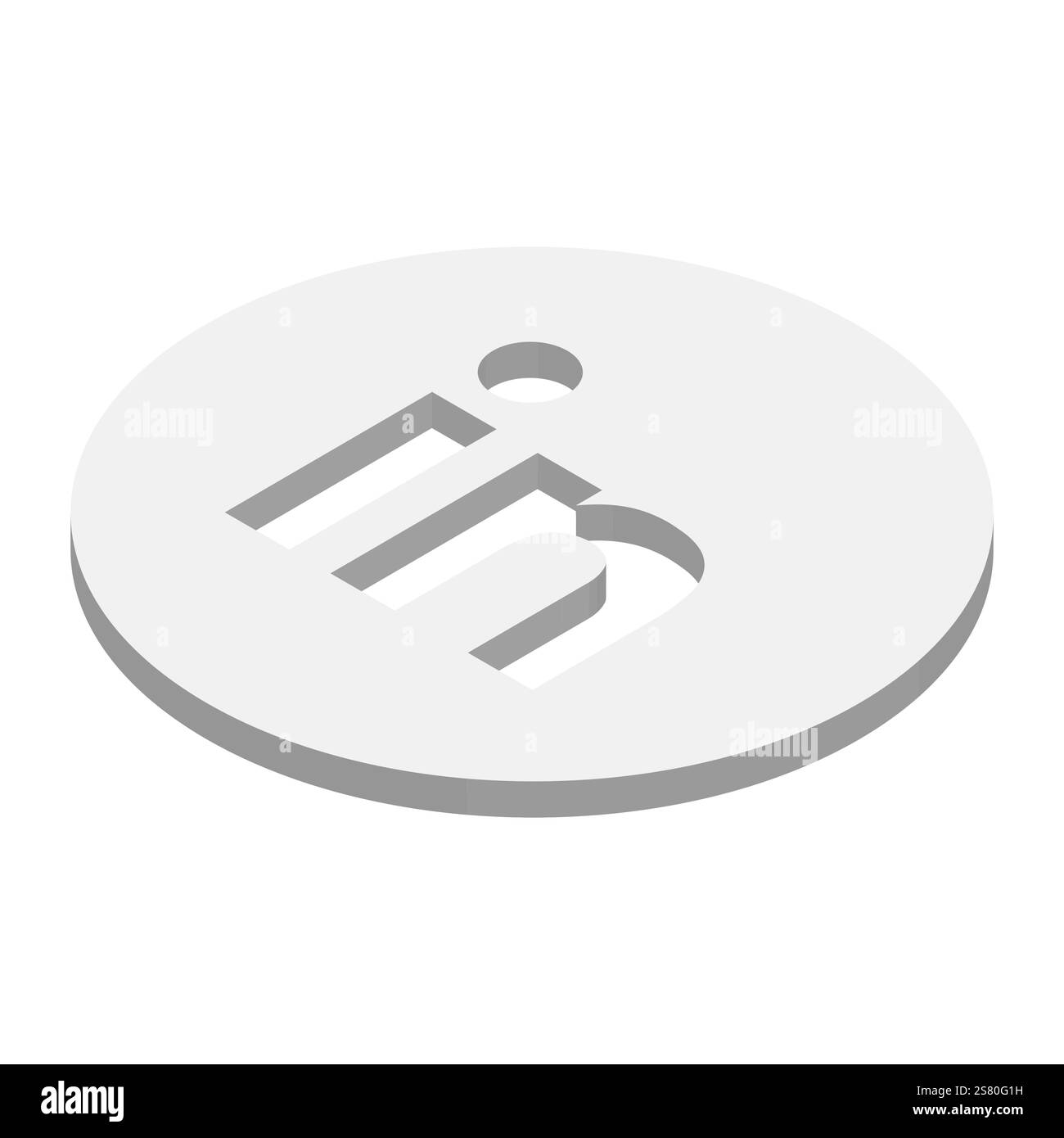 Icona dell'app di social media di LinkedIn. Illustrazione del vettore isometrico 3D. Illustrazione Vettoriale