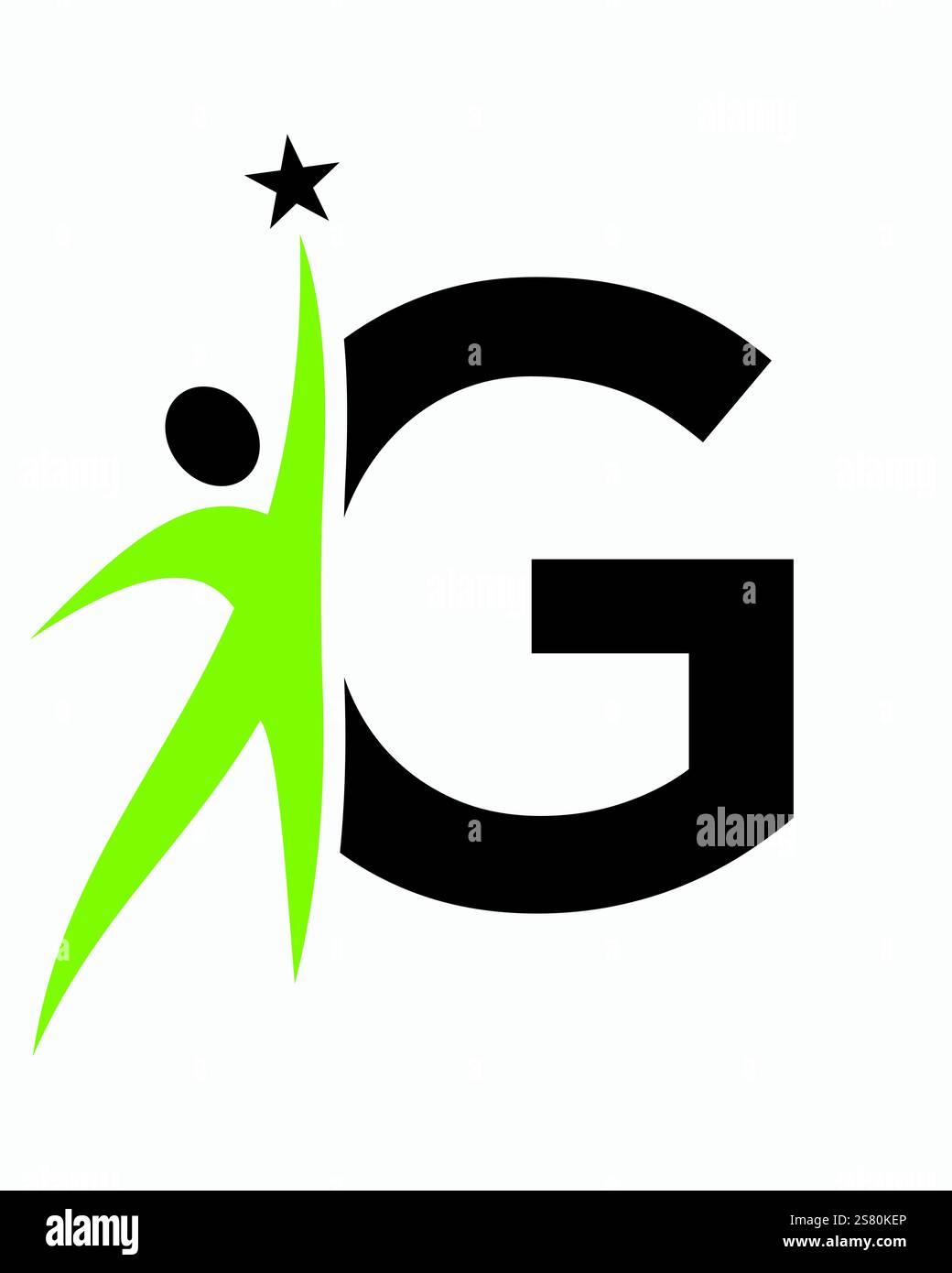 Lettera iniziale G Healthcare Logo Concept for Health Care, Sport, Bio, fitness o Medical Symbol Illustrazione Vettoriale