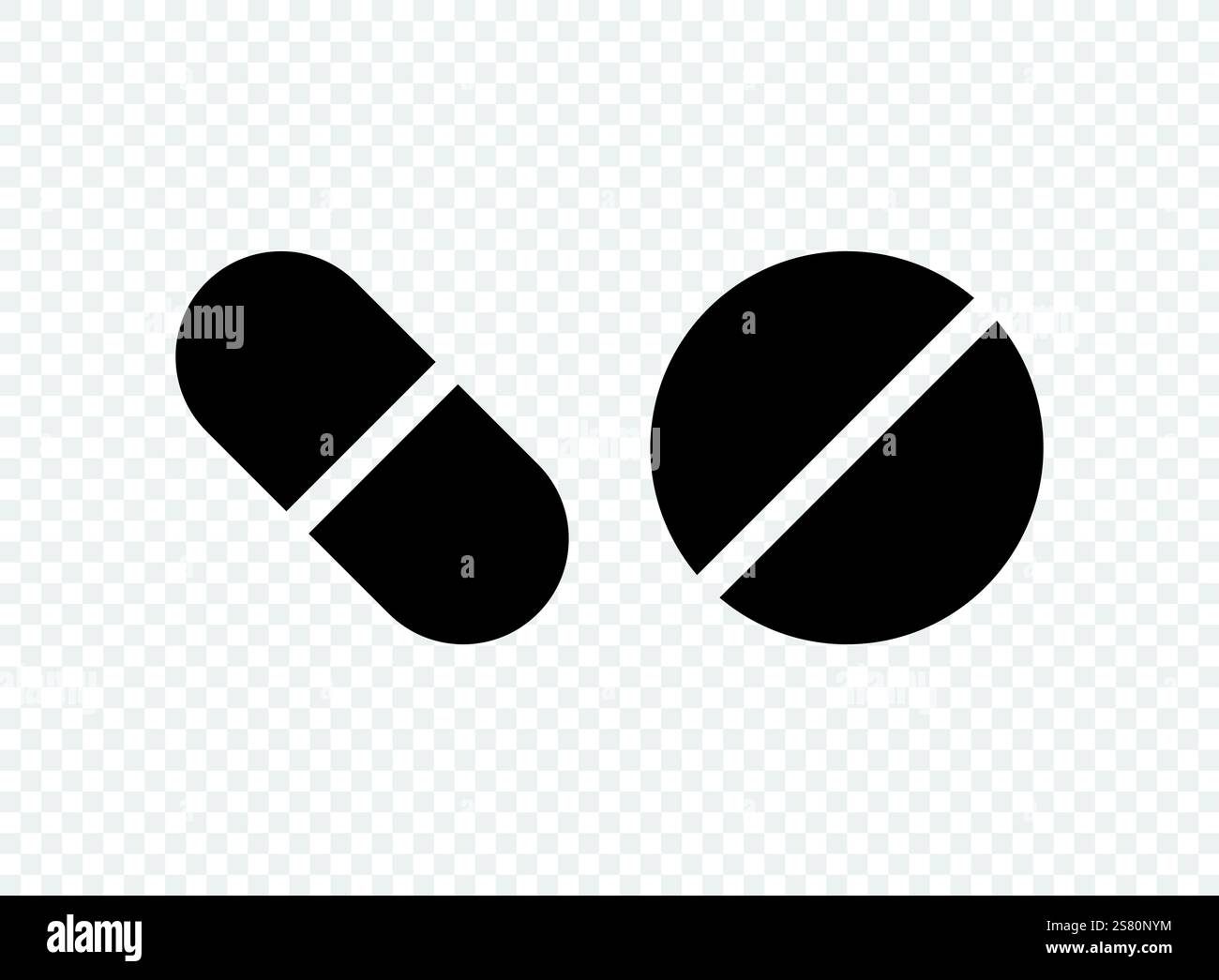 Icona delle capsule di pillole in stile piatto. Illustrazione vettoriale di tablet medicale su sfondo isolato. Concetto di business della cartellonistica farmaceutica Illustrazione Vettoriale