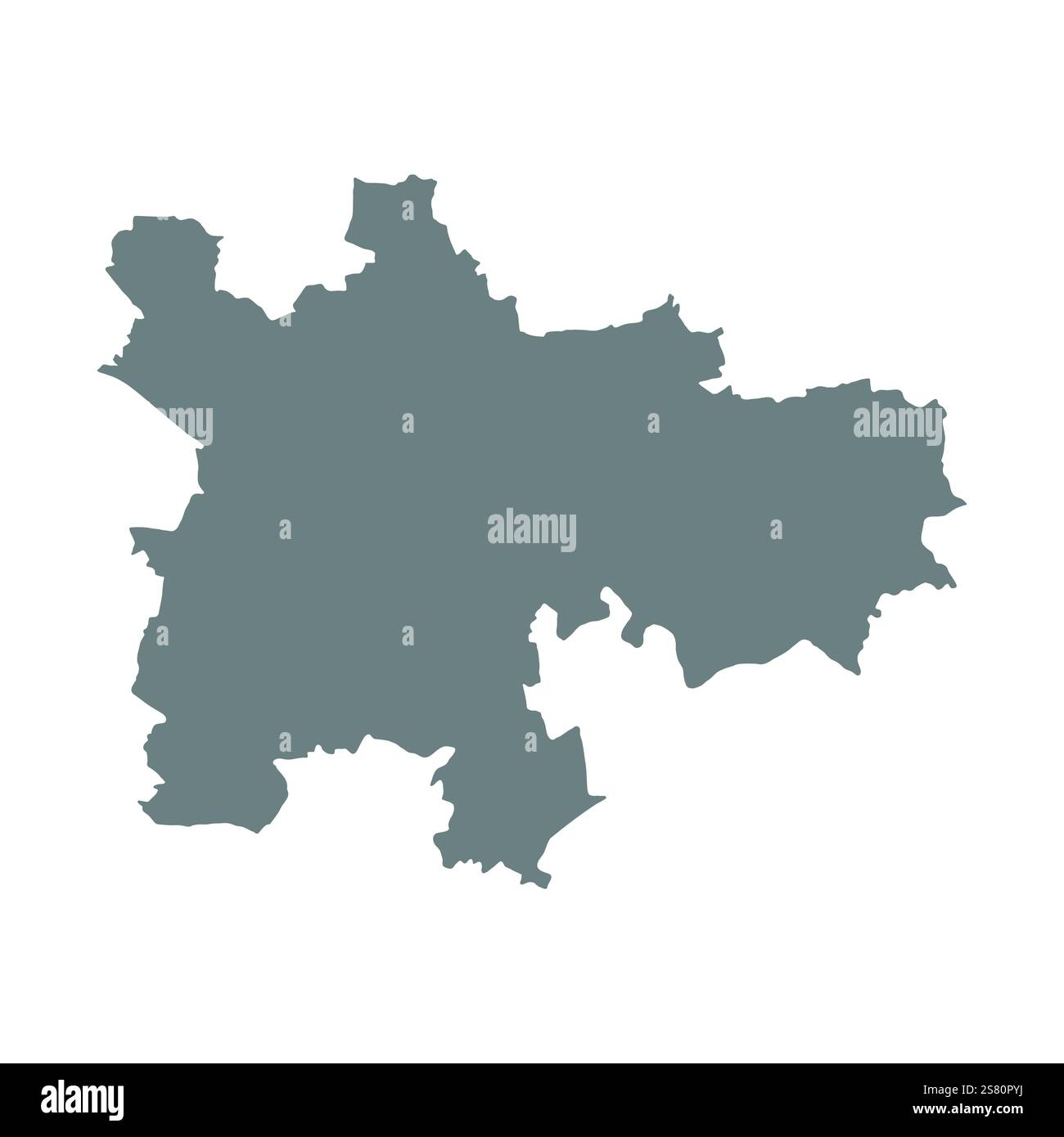 Semplice mappa della città di Glasgow. Isolato e facilmente modificabile. Illustrazione Vettoriale