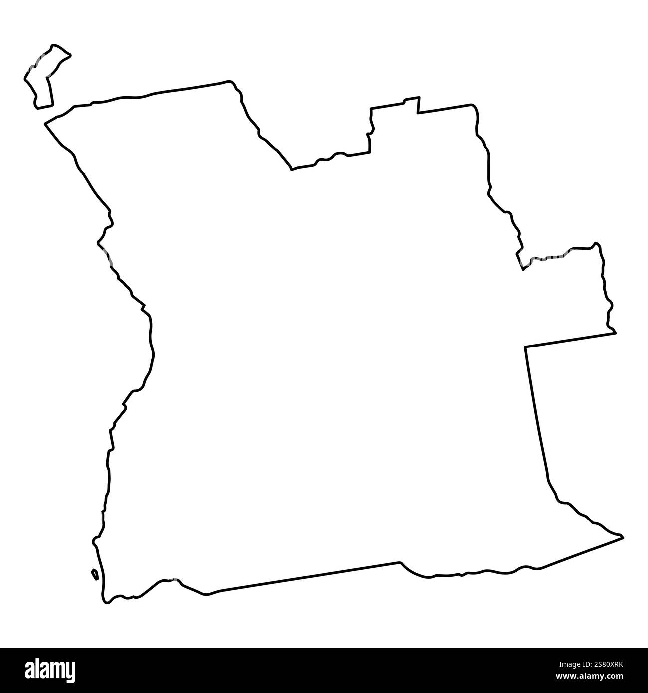 Mappa generale del Paese dell'Africa sudoccidentale dell'Angola Illustrazione Vettoriale