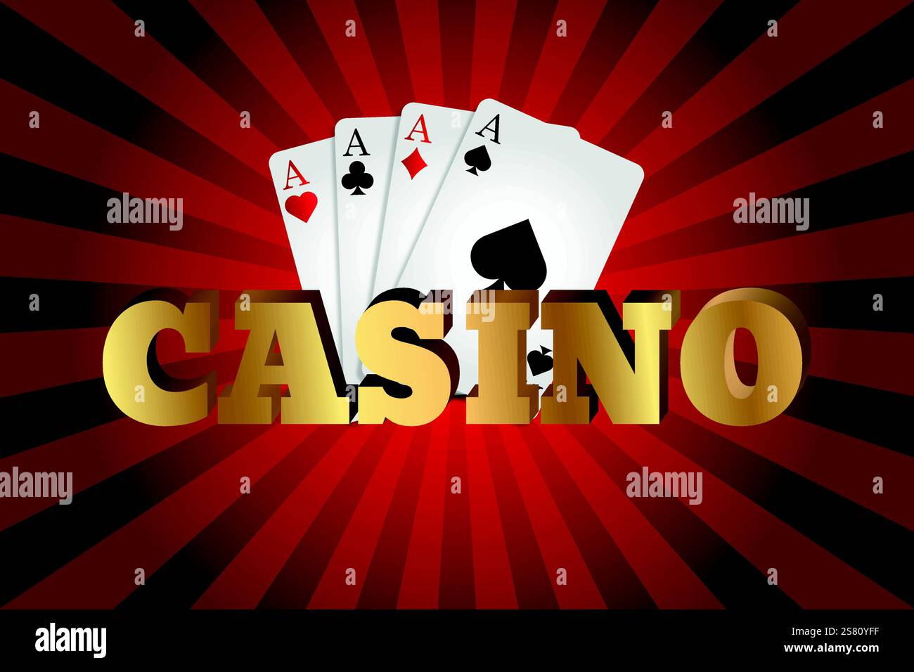 Casinò. Poster, pubblicità, cartellone, cartellone. Illustrazione Vettoriale