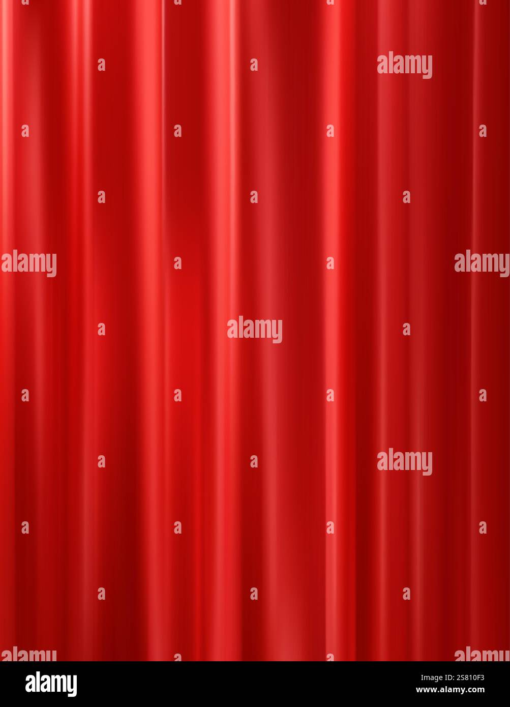 Cortina rossa che drappa le onde Pleat Curtains sfondo del palco teatrale Illustrazione Vettoriale