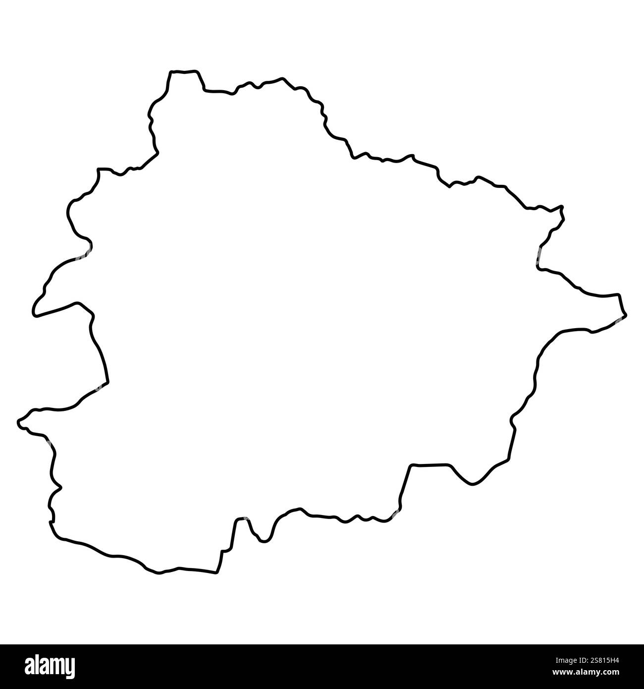 Mappa di Andorra Un Paese senza sbocco sul mare Illustrazione Vettoriale