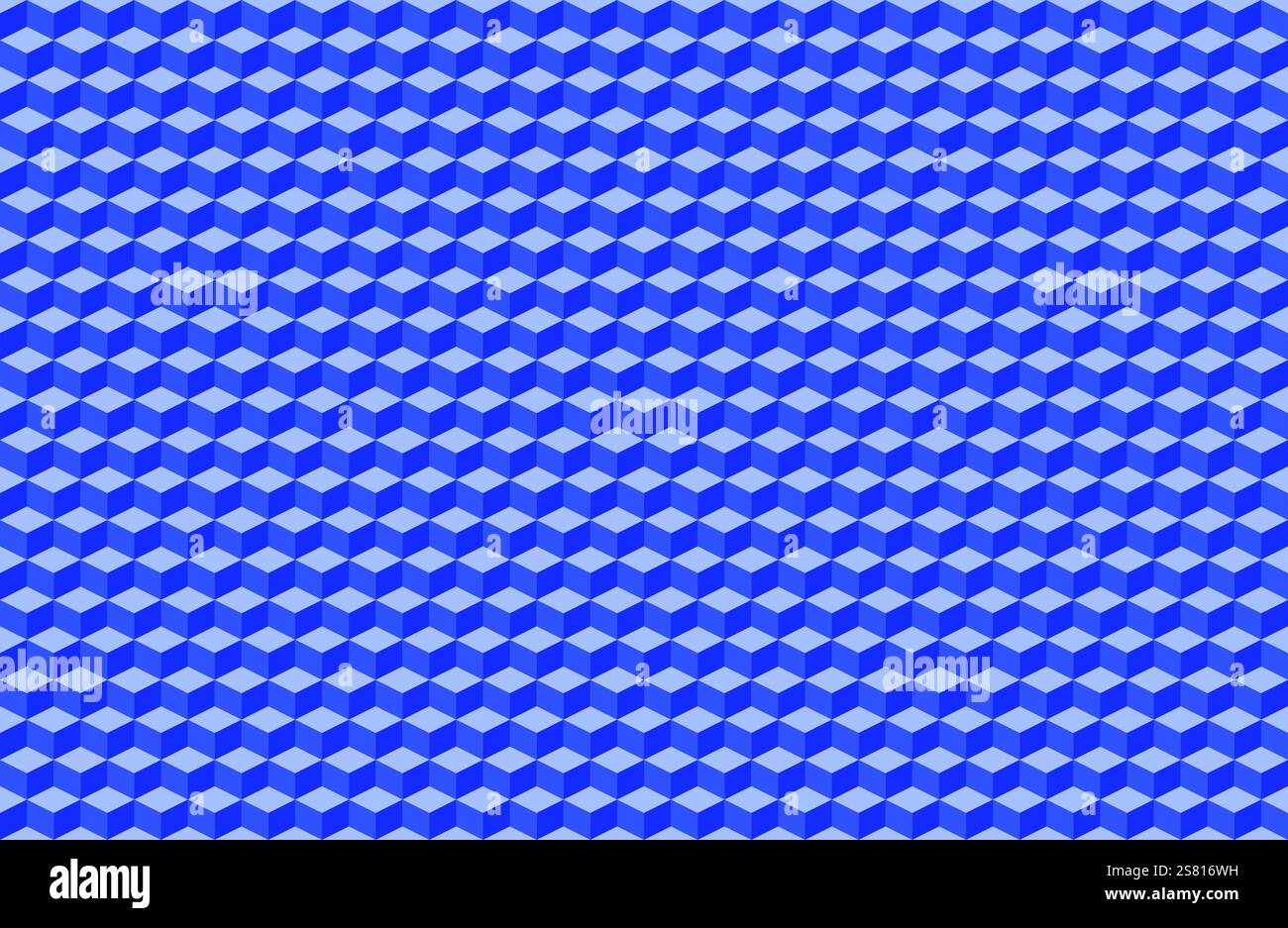 Illustrazione di sfondo del pattern cubico isometrico blu astratto Illustrazione Vettoriale