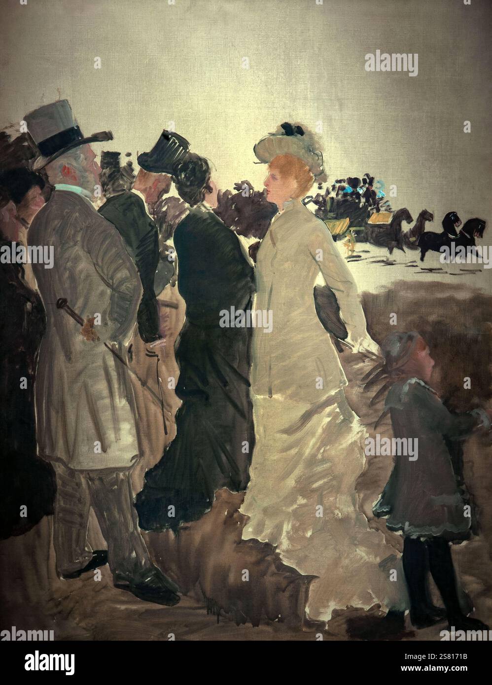 Giuseppe De Nittis 1846-1884" Studio per corse" 1880, 113 x 87 cm olio su tela. Foto Stock