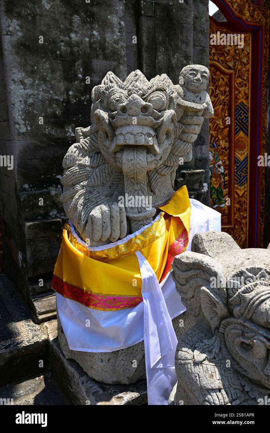 Tempio pura Ulun Danu Bratan, Candikuning, lago Bratan, Bali, Indonesia, Asia. Foto Stock