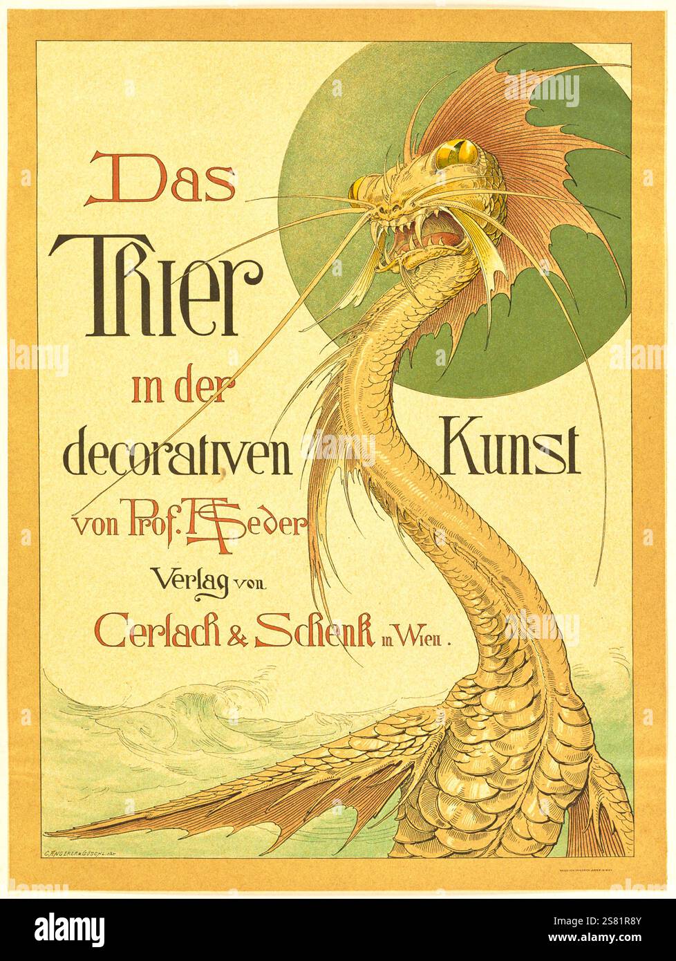 Anton Seder - l' animale nelle arti decorative - disegni intricati Art Nouveau - 1896 - Foto Stock