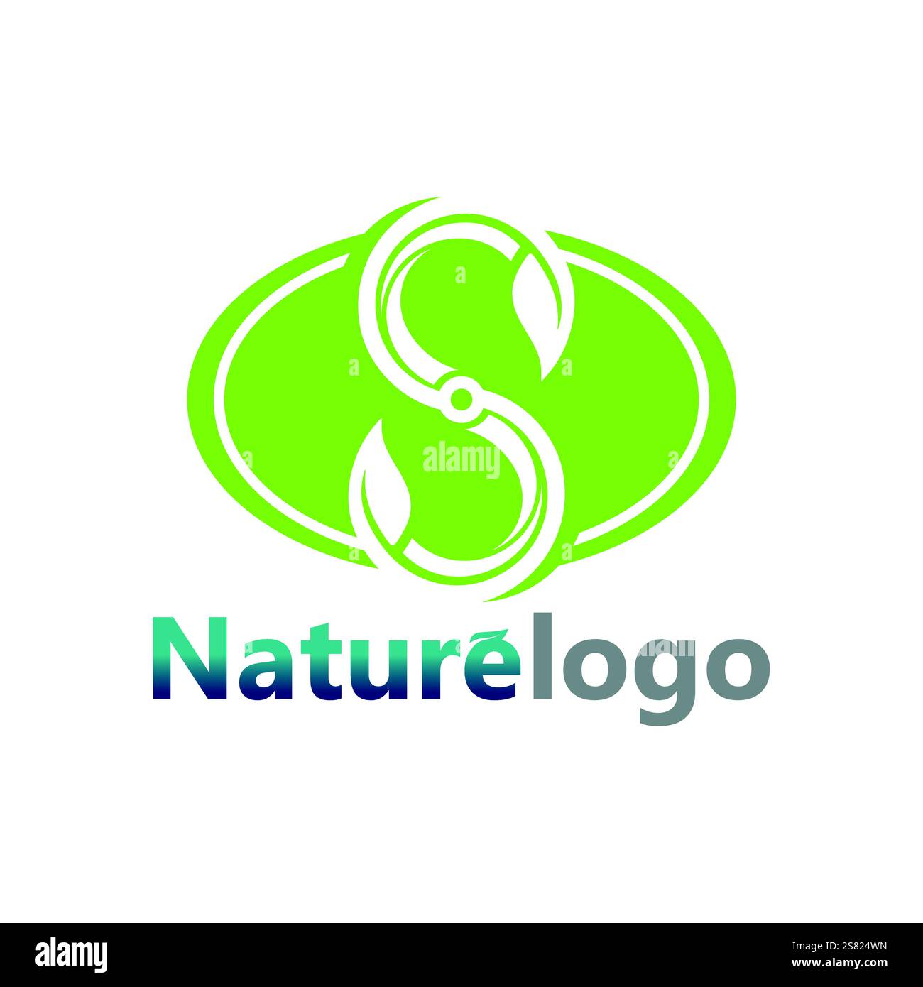 Vettore di disegno del logo della foglia per il modello del simbolo della natura modificabile, icona del vettore dell'elemento della natura del logo della foglia verde. Illustrazione Vettoriale