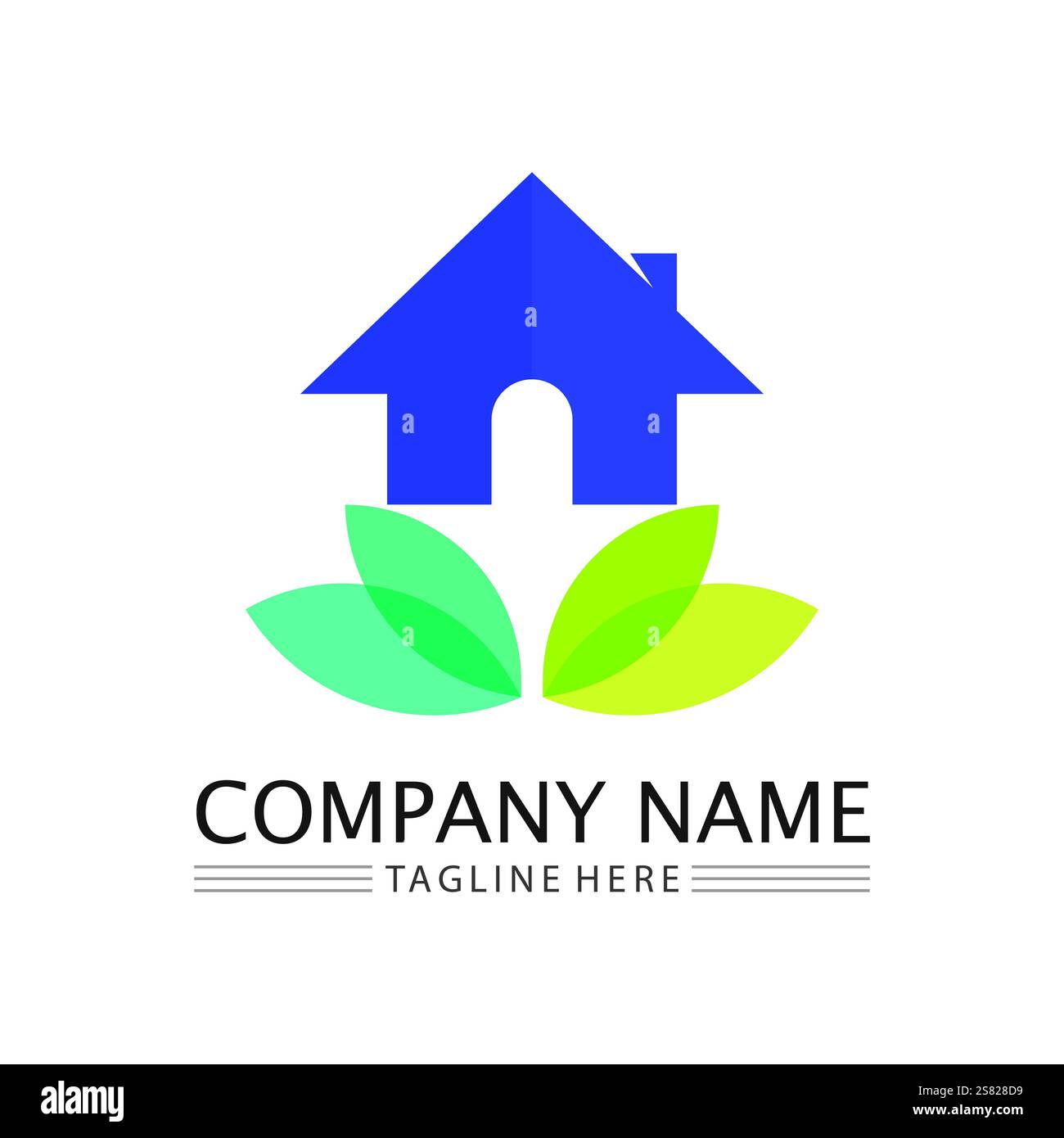 Vettore di disegno del logo della foglia per il modello del simbolo della natura modificabile, icona del vettore dell'elemento della natura del logo della foglia verde. Illustrazione Vettoriale