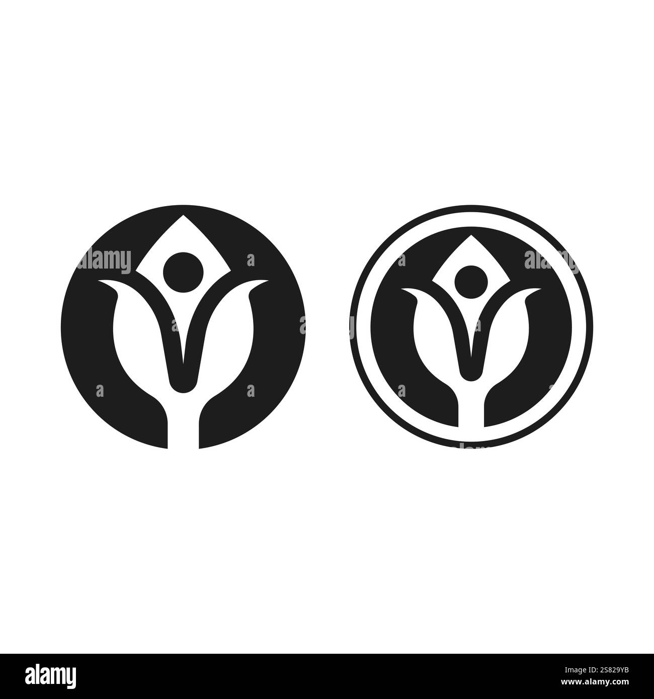 Logo eco Energy Vector con simbolo a foglia. Colore verde con grafica lampeggiante o tuono. Natura ed elettricità rinnovabili. Questo logo è adatto per techno Illustrazione Vettoriale