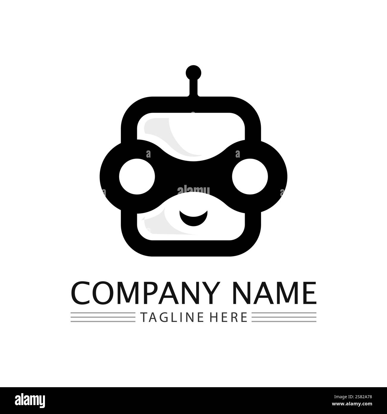 Icona di Robot illustrazione vettoriale design Illustrazione Vettoriale