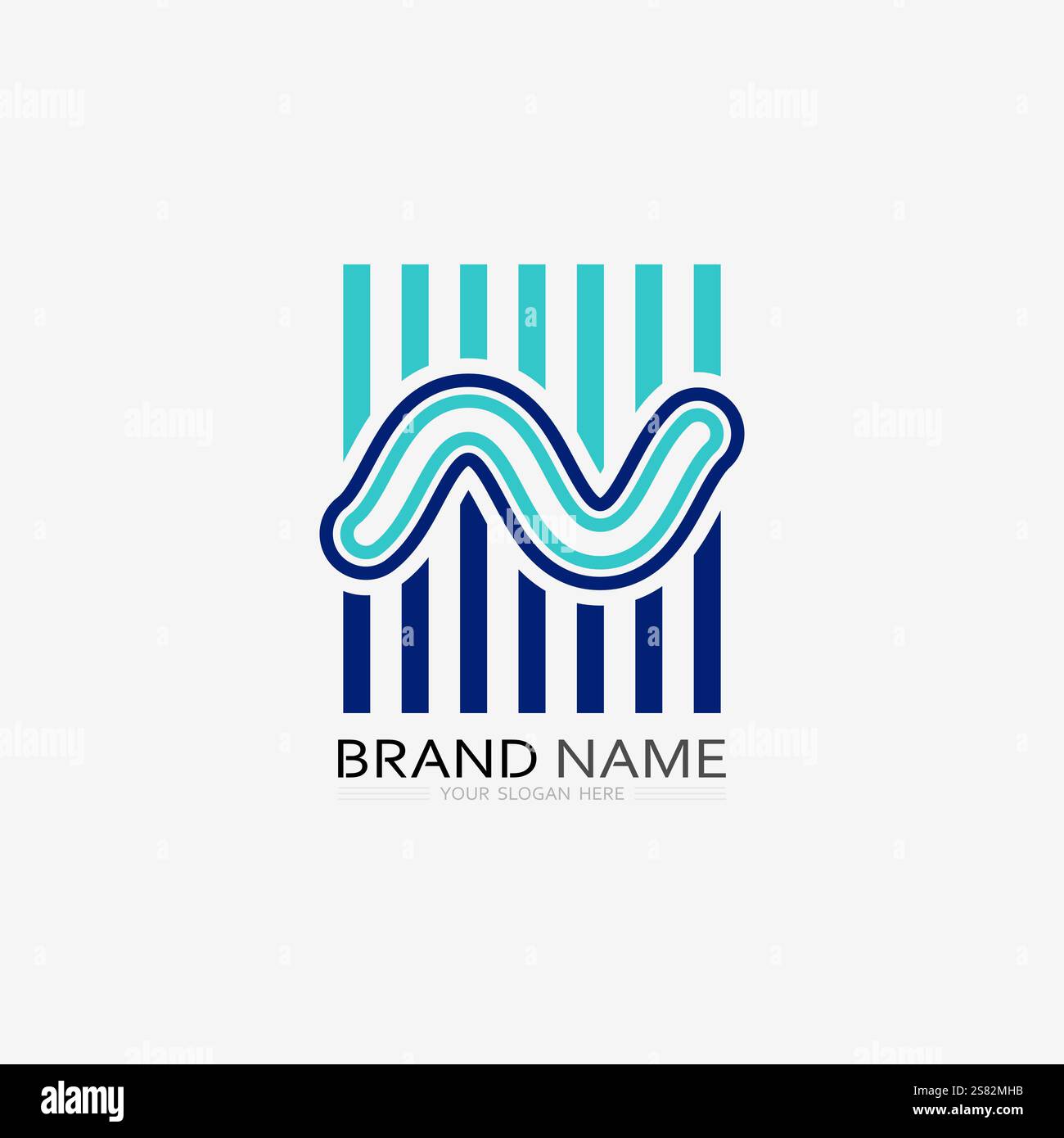 N disegno dell'illustrazione dell'icona vettoriale del modello di logo e lettera e carattere Illustrazione Vettoriale